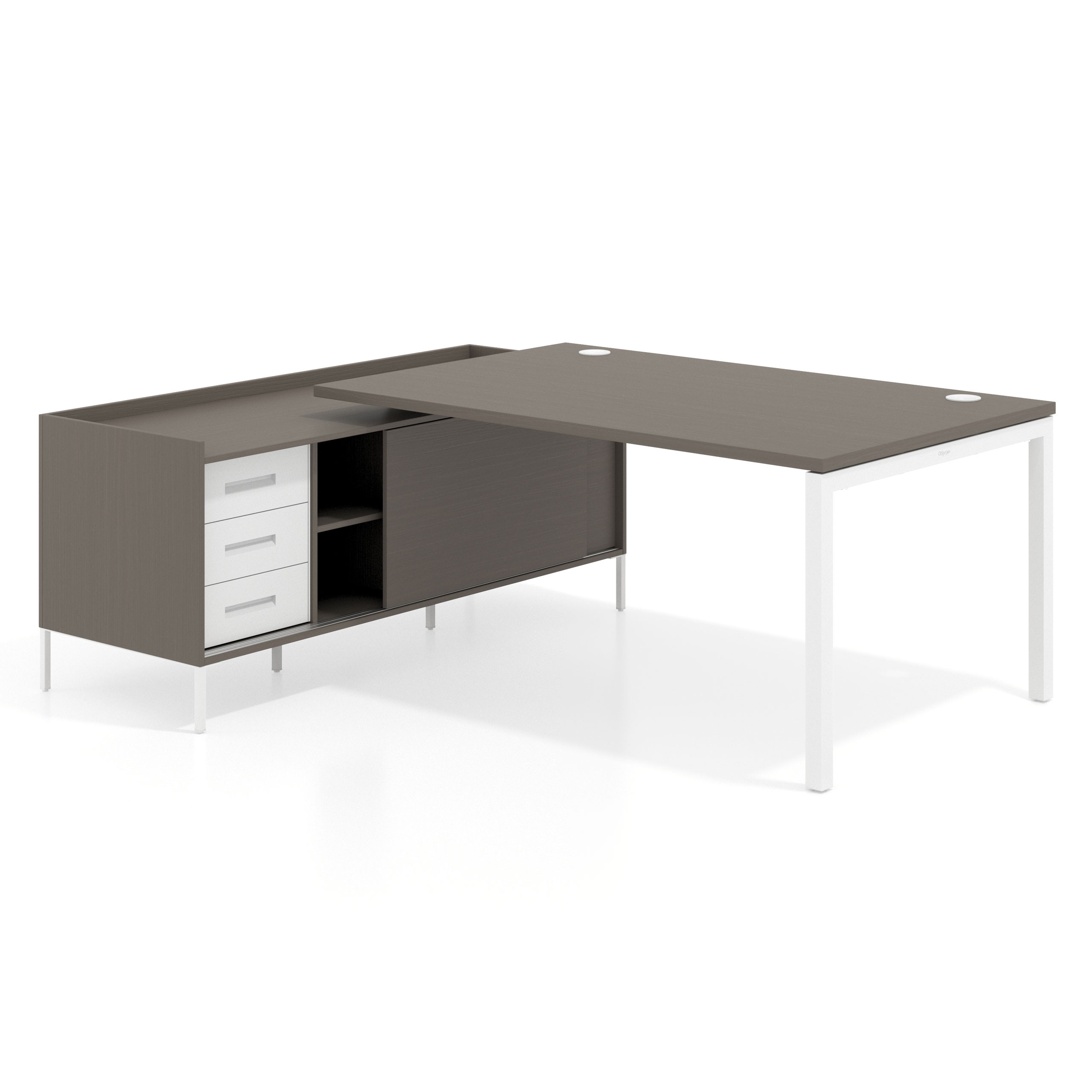 mesa en l 200x200 etna kube mesa con pedestal cajonera fondo 100cm recto 1