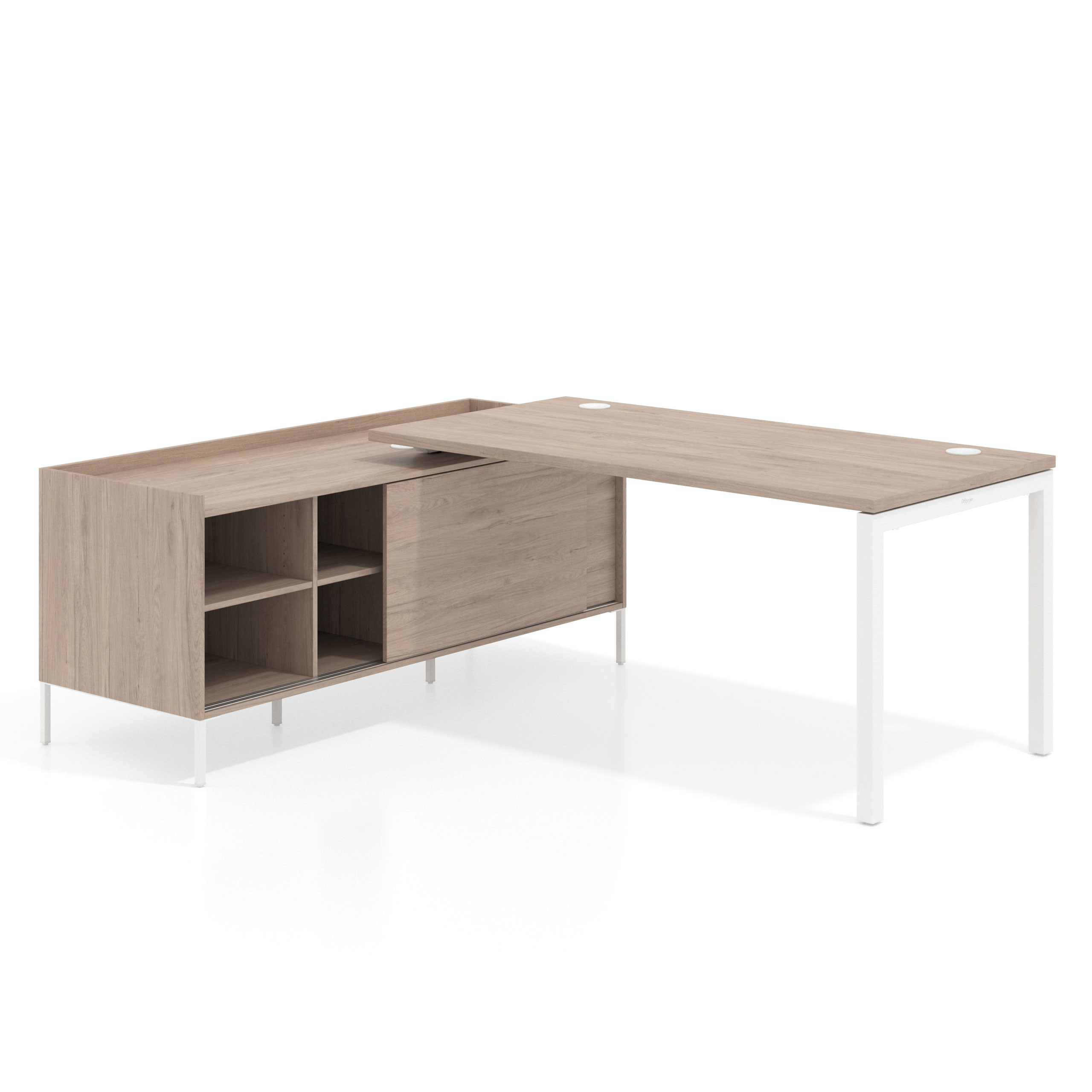 mesa en l 180x160 sahara kube mesa con pedestal estantes fondo 80cm recto 1