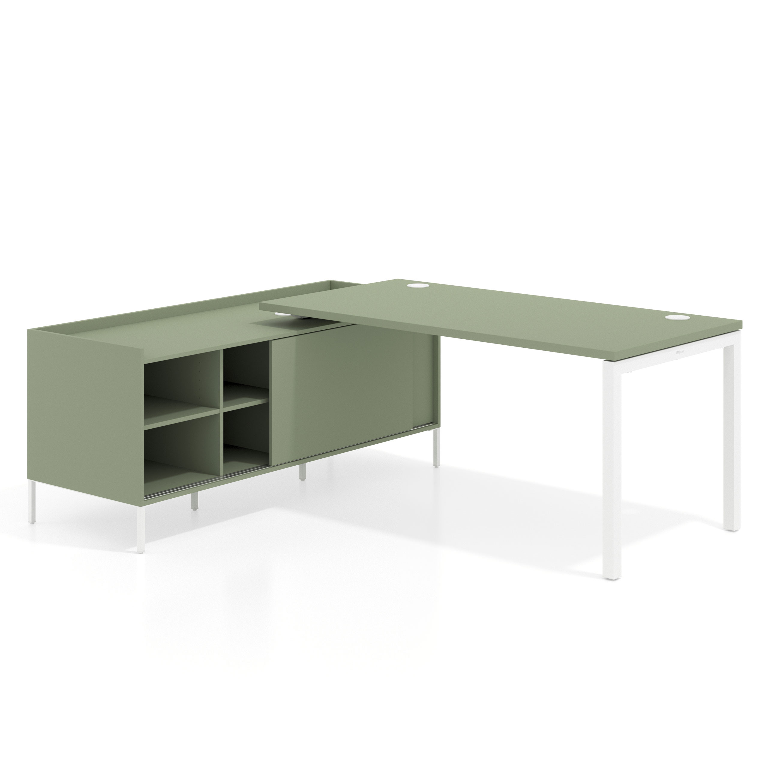 mesa en l 180x160 sauce kube mesa con pedestal estantes fondo 80cm recto 1