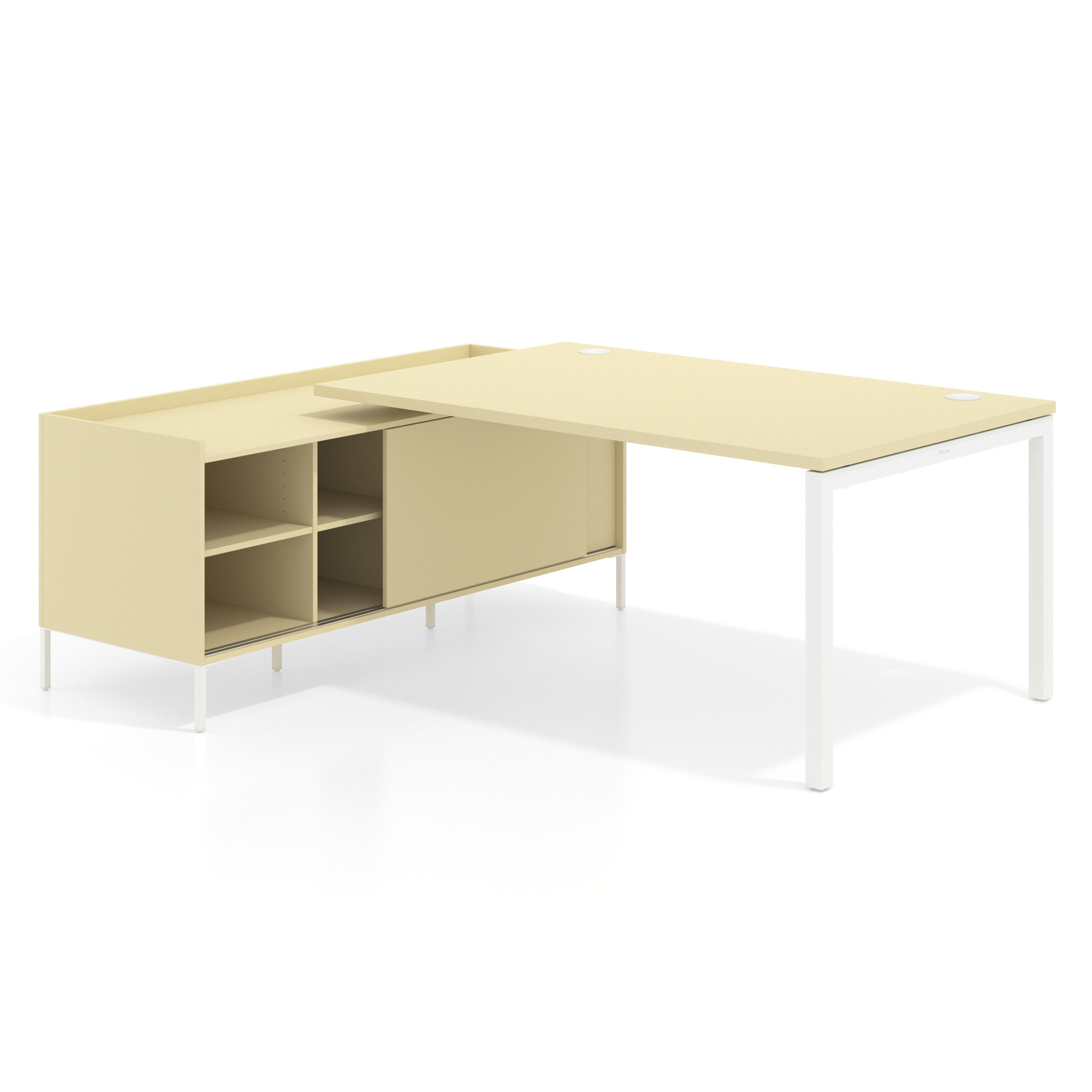 mesa en l 220x200 salvia kube mesa con pedestal estantes fondo 100cm recto 1