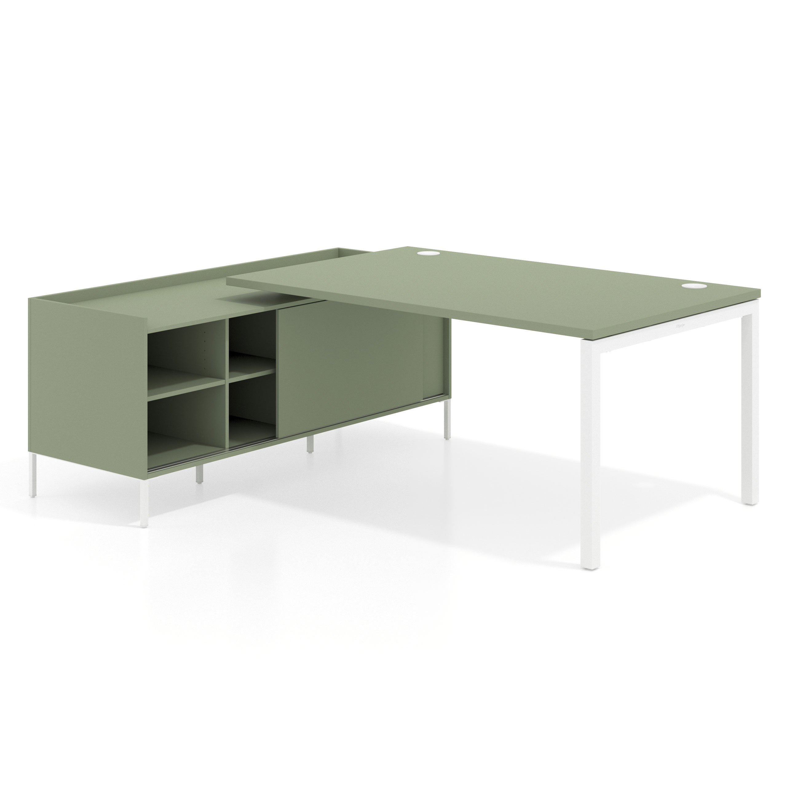 mesa en l 200x200 sauce kube mesa con pedestal estantes fondo 100cm recto 1