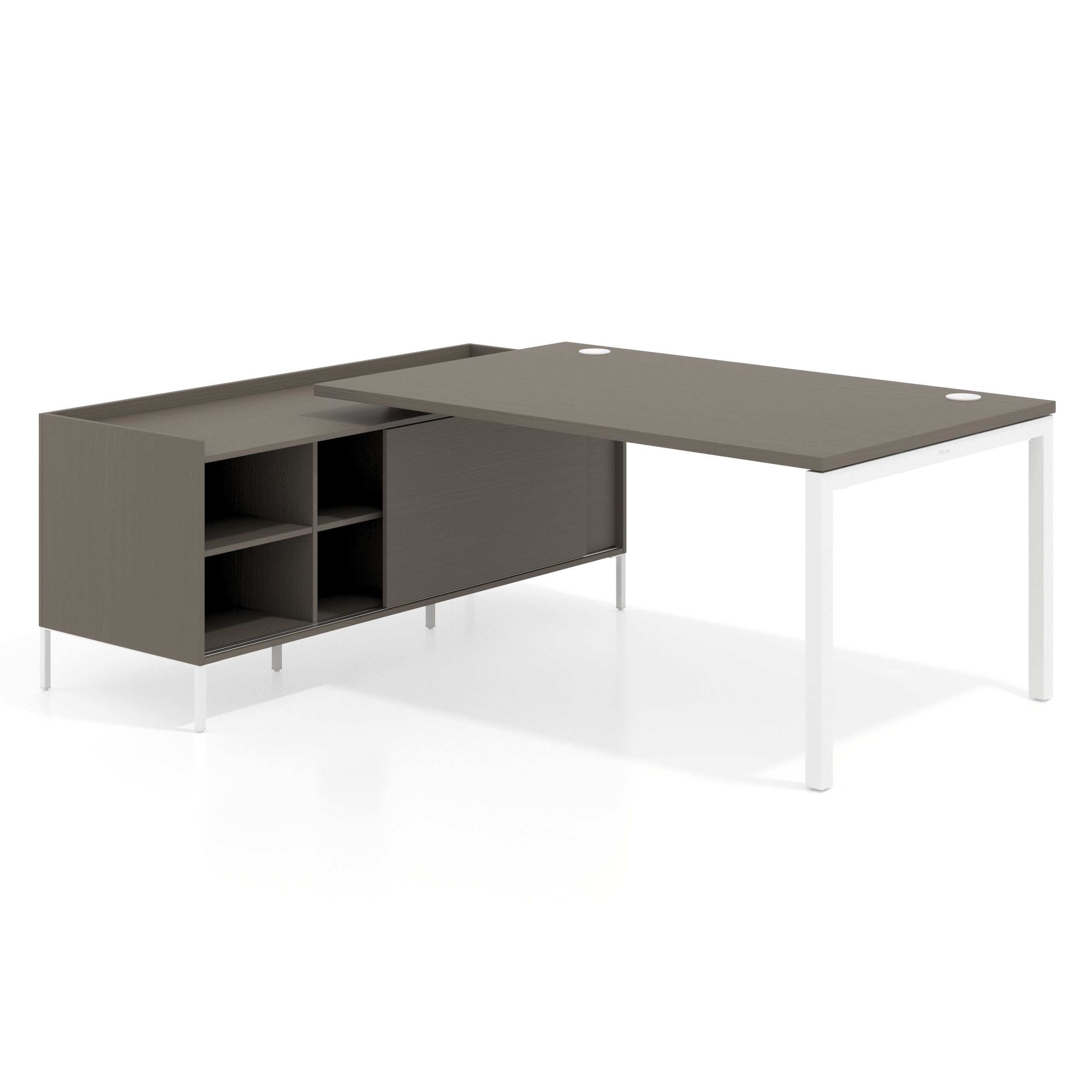 mesa en l 200x200 etna kube mesa con pedestal estantes fondo 100cm recto 1