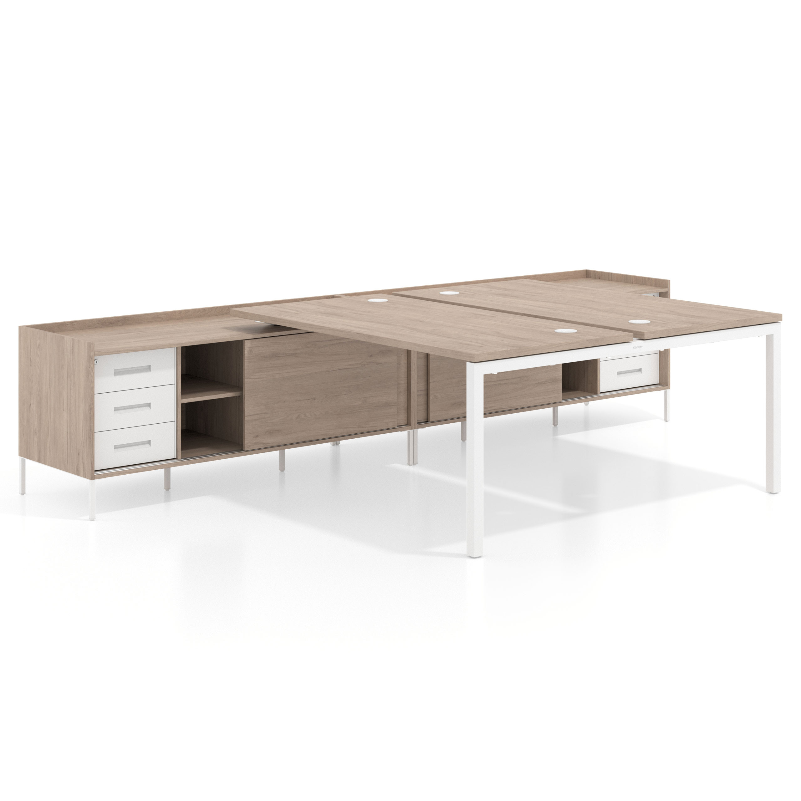 mesa en l 140x166 sahara kube mesa multipuesto con cajonera recto 1