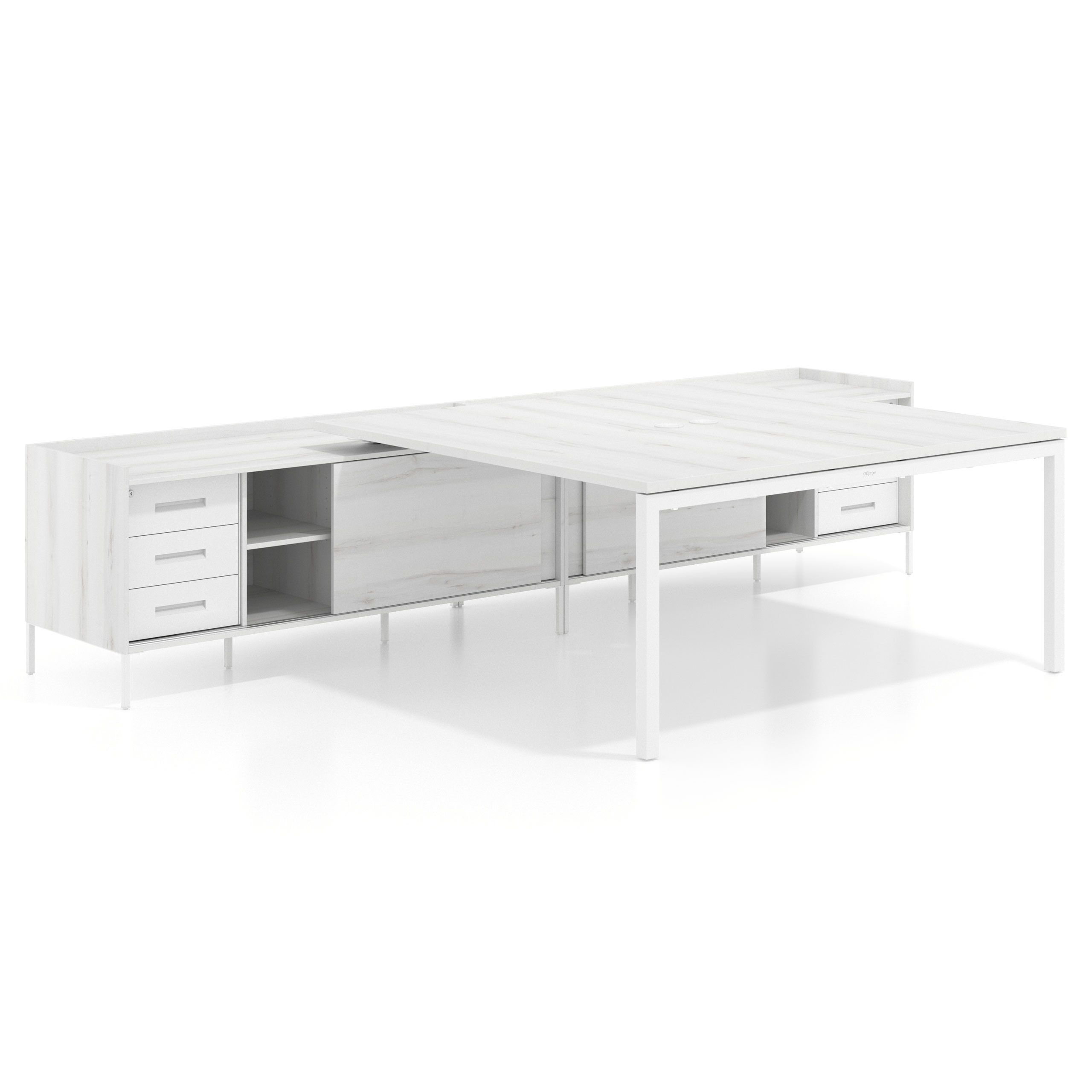 mesa en l 140x166 albo kube mesa doble con cajonera recto 1