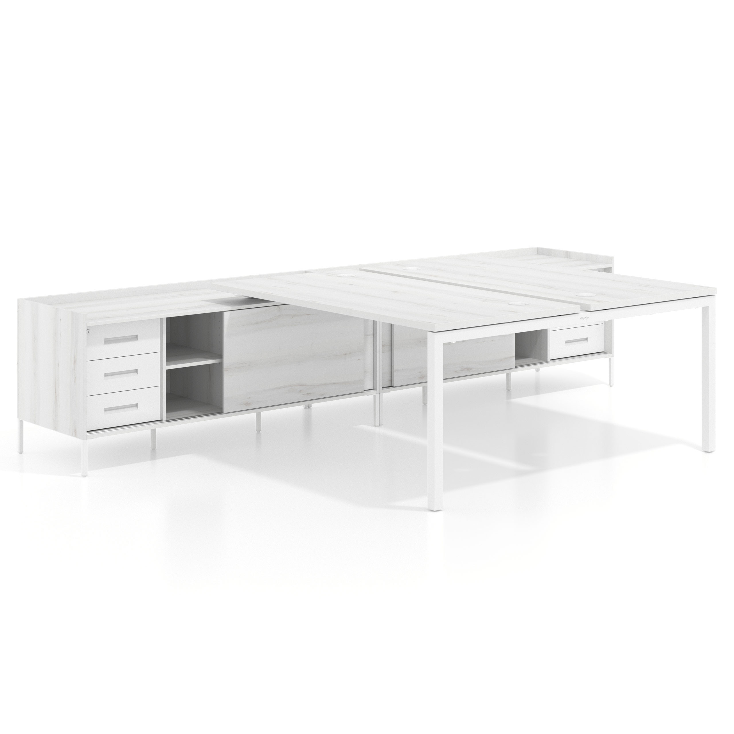 mesa en l 180x166 albo kube mesa multipuesto con cajonera recto 1