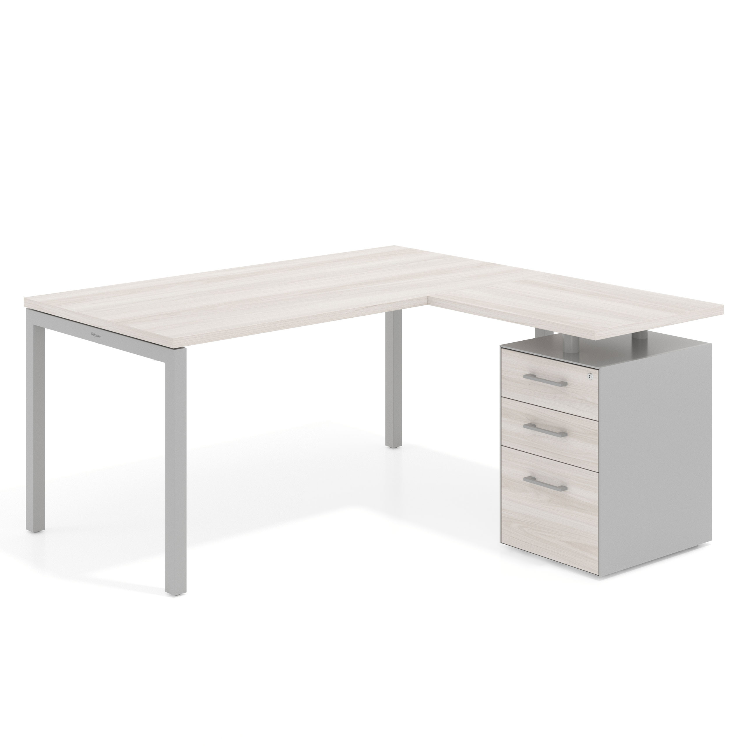 mesa en l 140x150 california kube mesa con ala fondo 80 ala corta frontales melamina recto 1