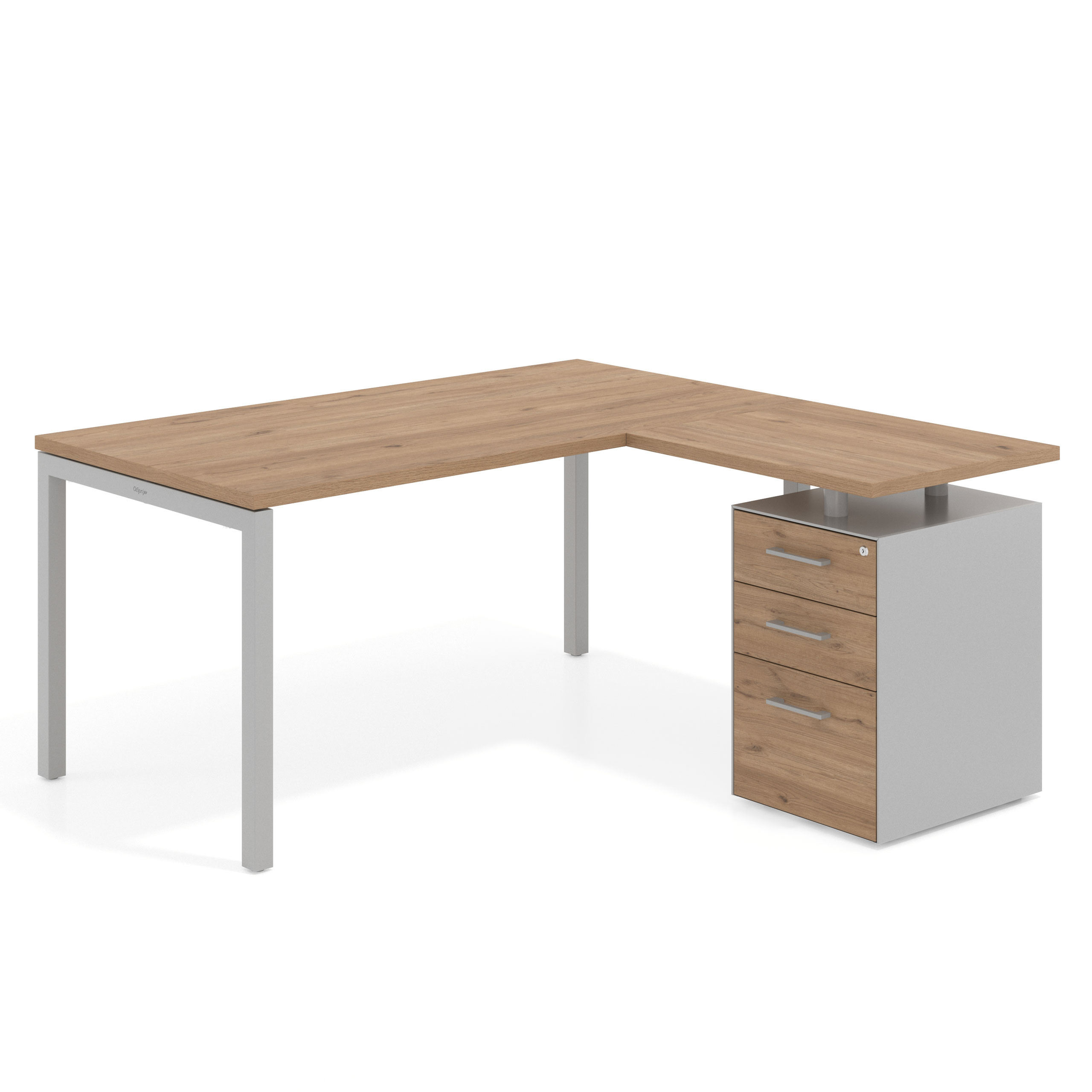 mesa en l 140x150 naturale kube mesa con ala fondo 80 ala corta frontales melamina recto 1