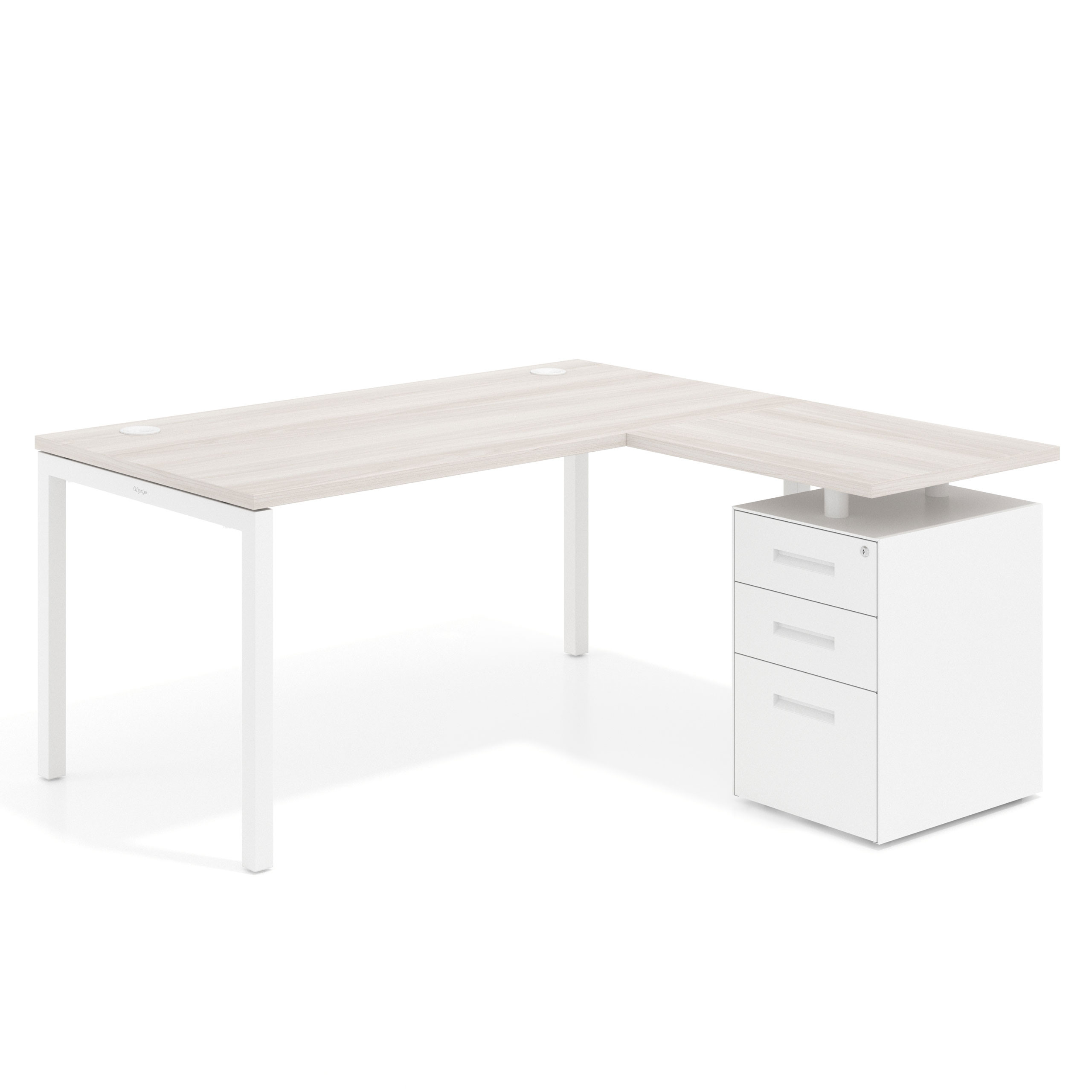 mesa en l 140x150 california kube mesa con ala fondo 80 ala corta frontales metal recto 1