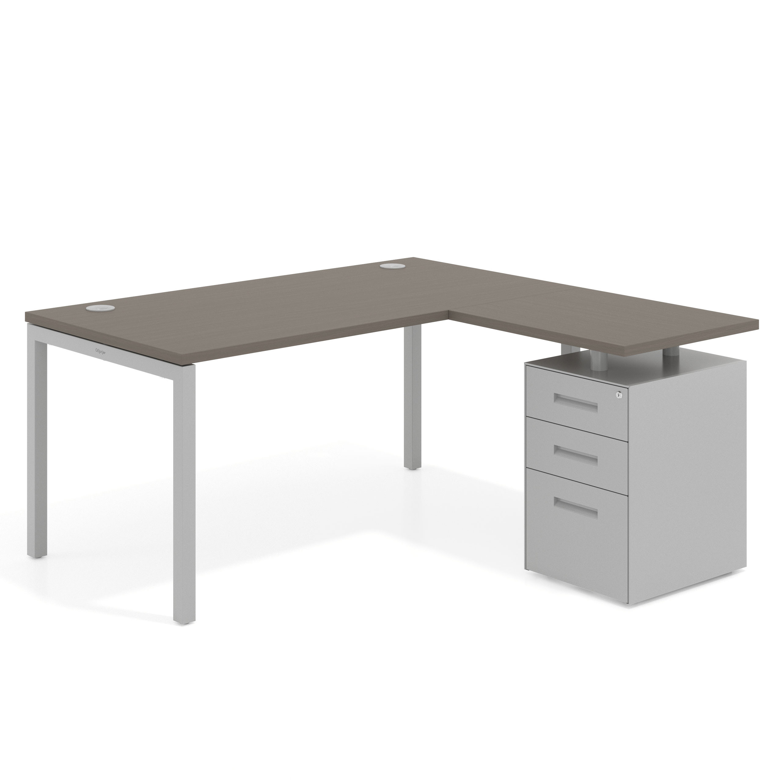 mesa en l 140x150 etna kube mesa con ala fondo 80 ala corta frontales metal recto 1