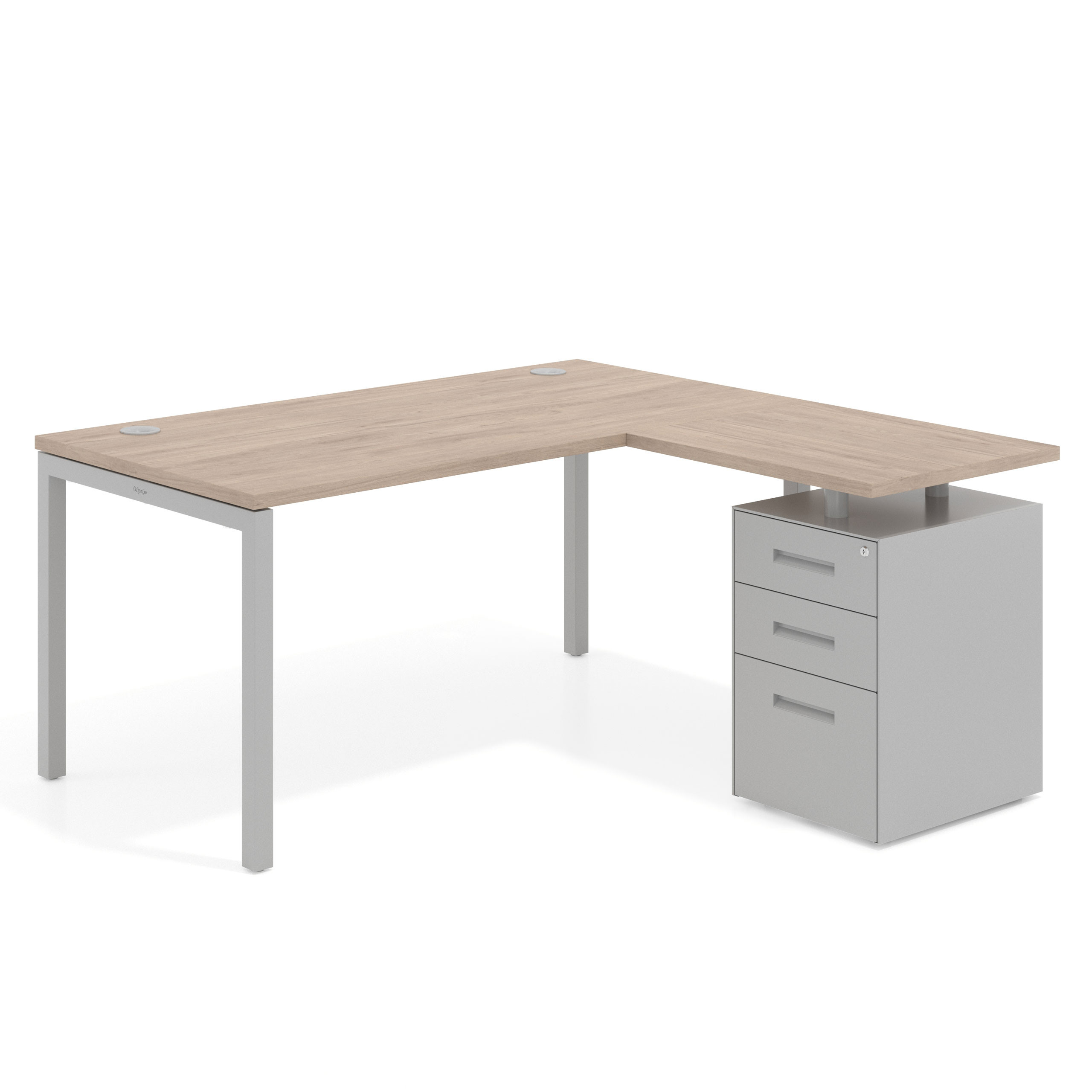 mesa en l 140x150 sahara kube mesa con ala fondo 80 ala corta frontales metal recto 1