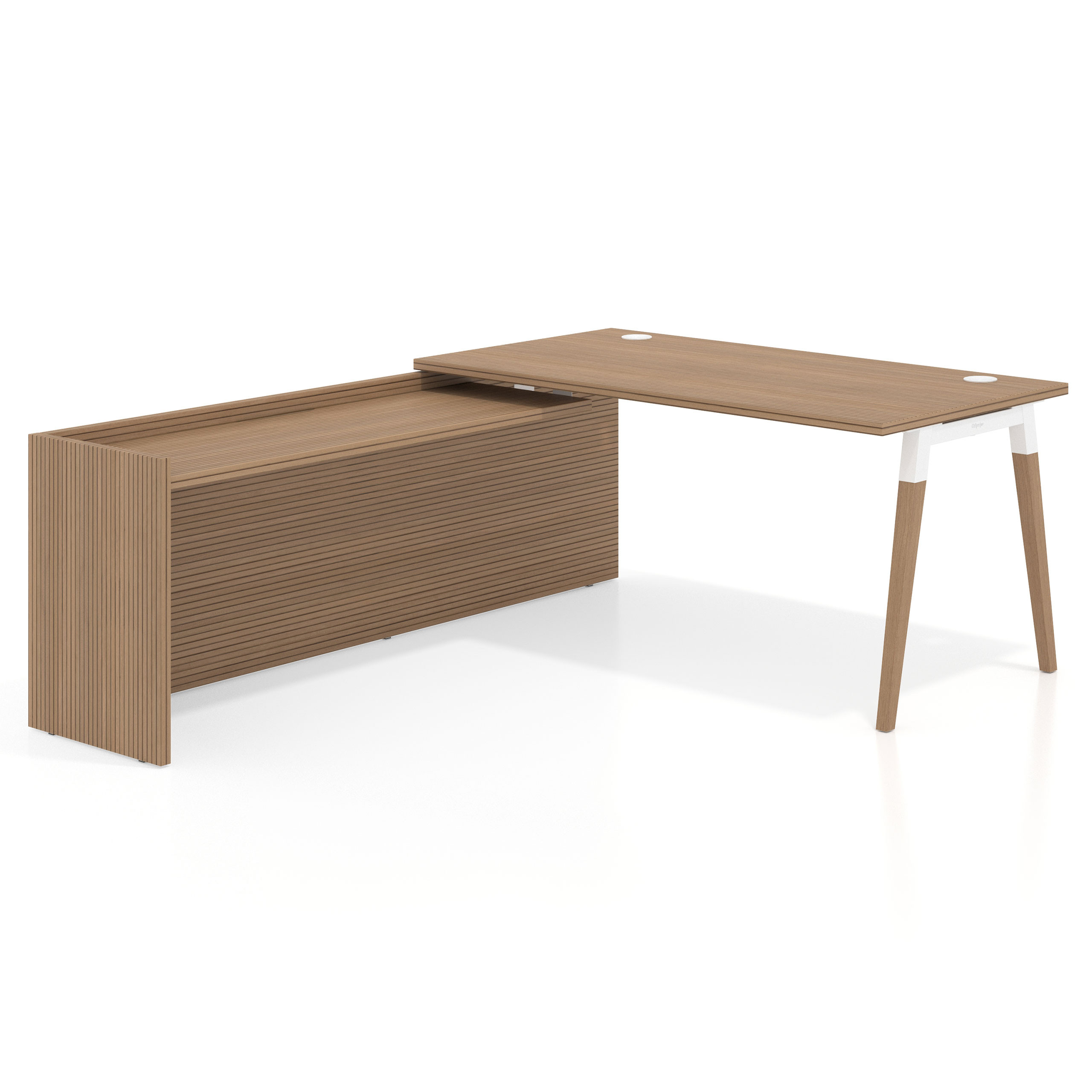 mesa en l 140x205 rayado natural arki mesa de oficina 80cm con ala larga work recto 1