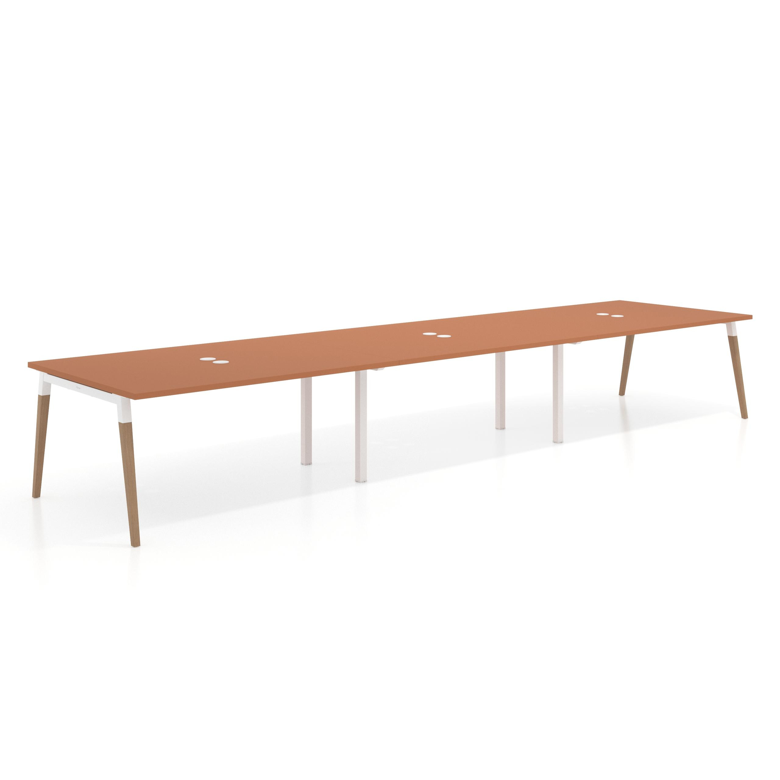 mesa reuniones 420x126 terracota arki mesa coworking fondo 126cm recto 1
