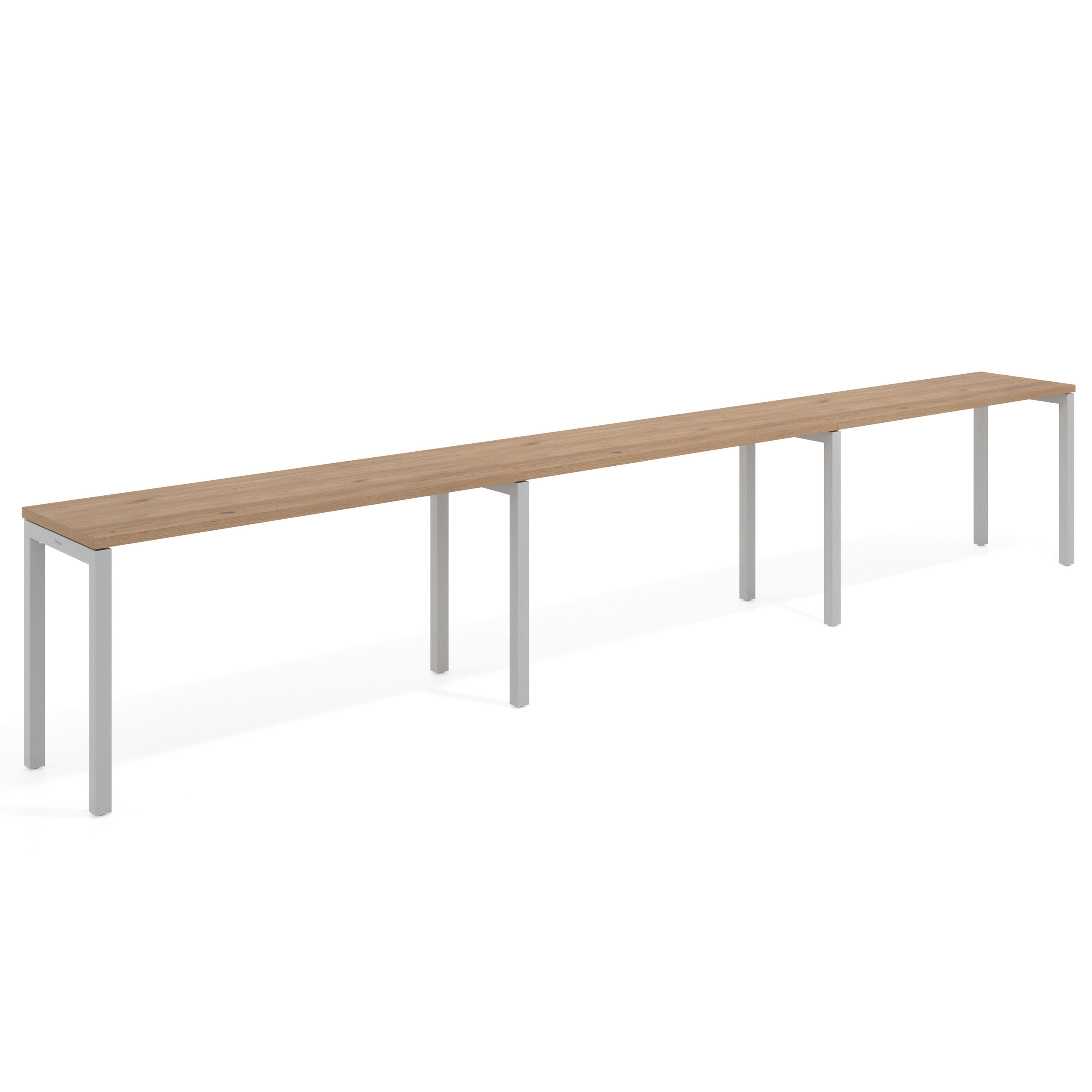 mesa multipuesto 300x50 naturale kube mesa progresiva triple fondo 50cm recto 1