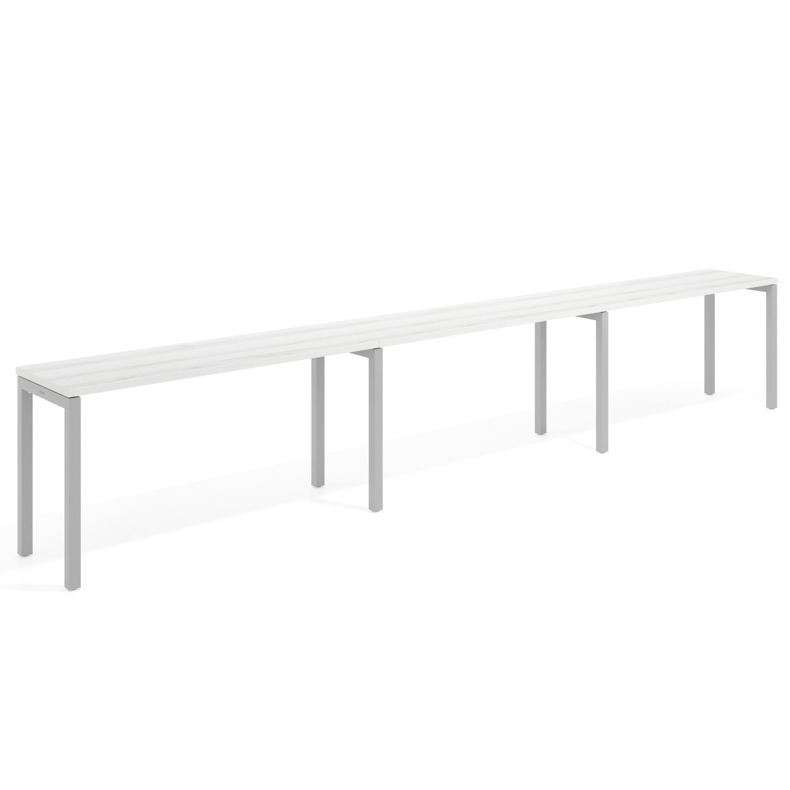 mesa multipuesto 204x50 albo kube mesa progresiva triple fondo 50cm recto 1