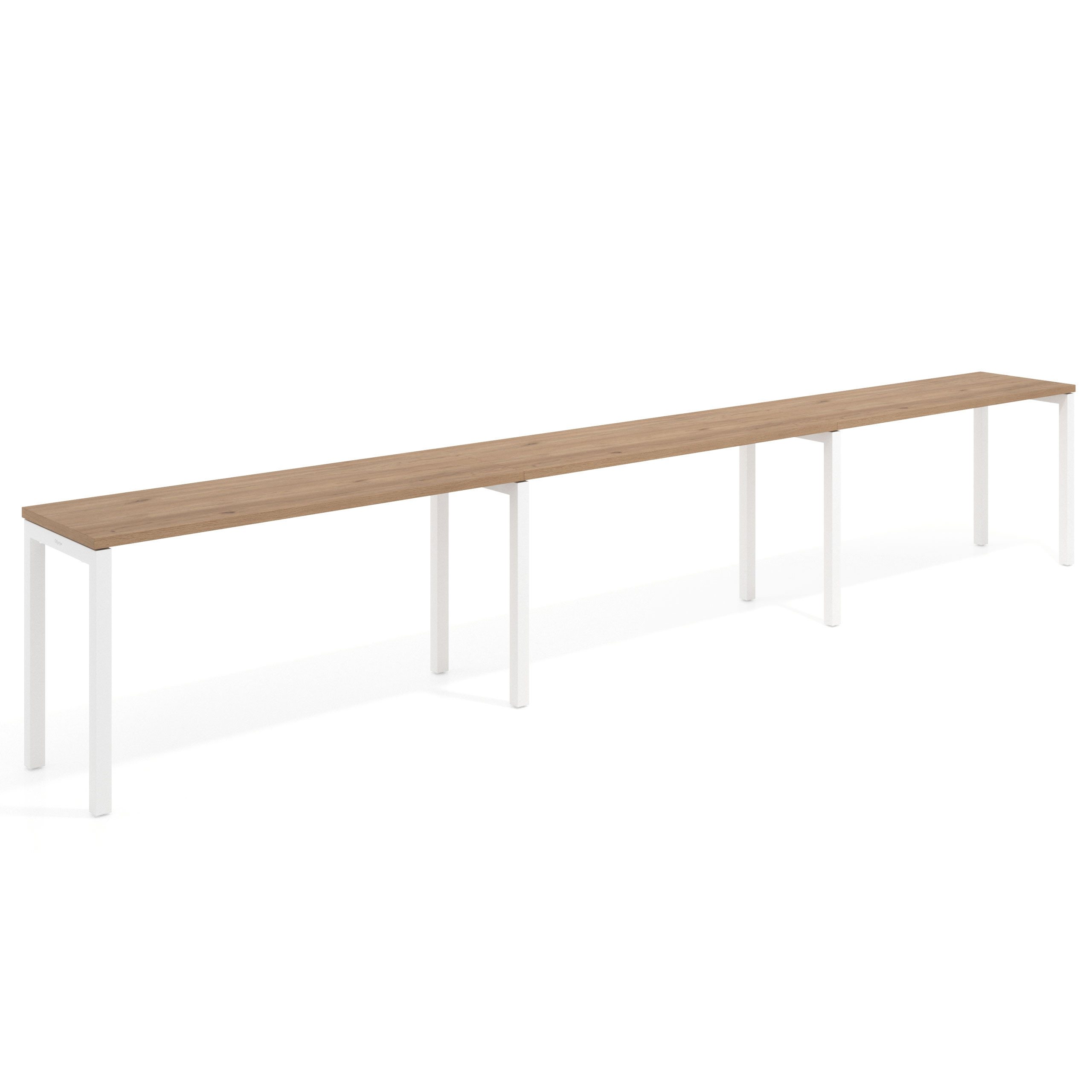 mesa multipuesto 300x50 naturale kube mesa progresiva triple fondo 50cm recto 1