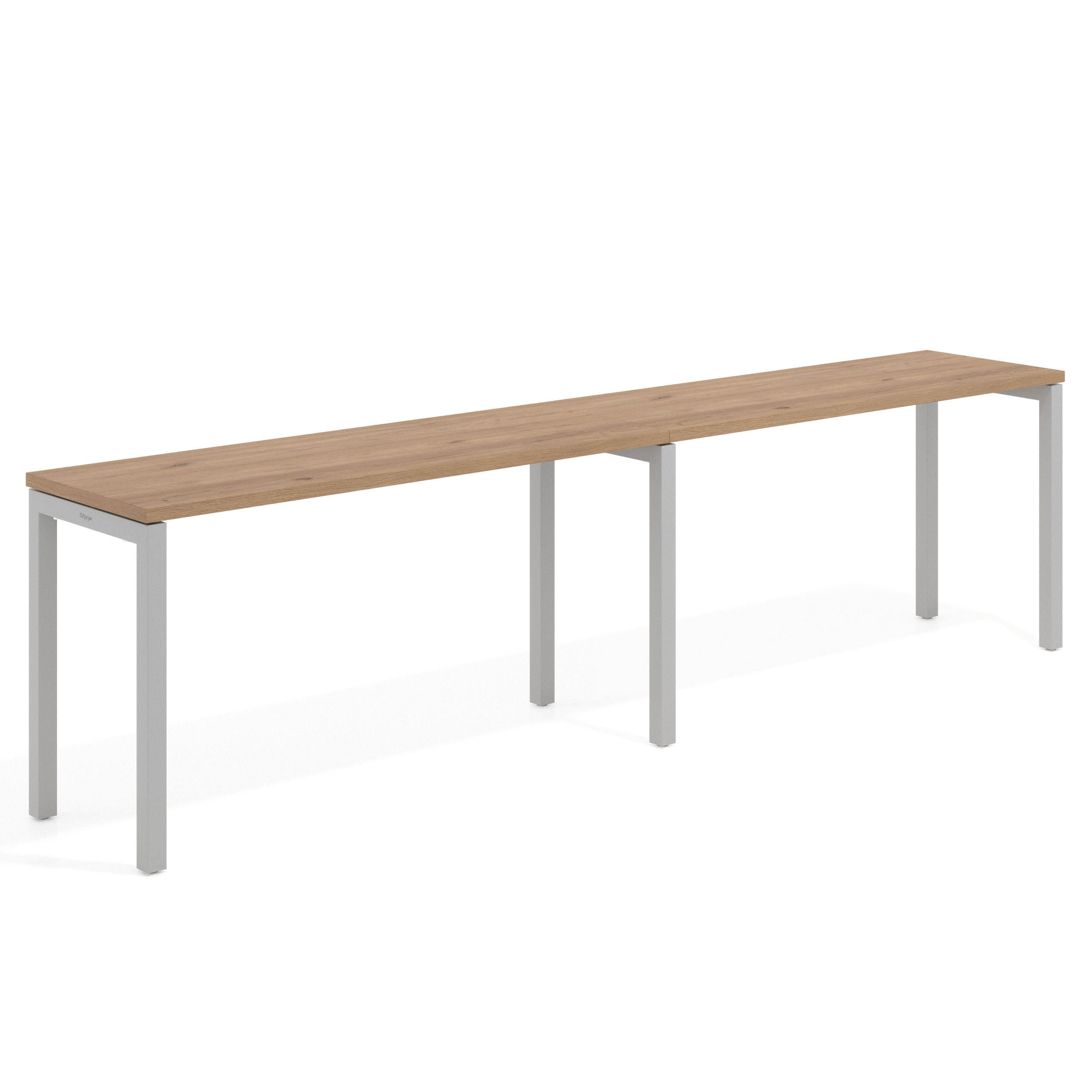 mesa multipuesto 200x50 naturale kube mesa progresiva doble fondo 50cm recto 1