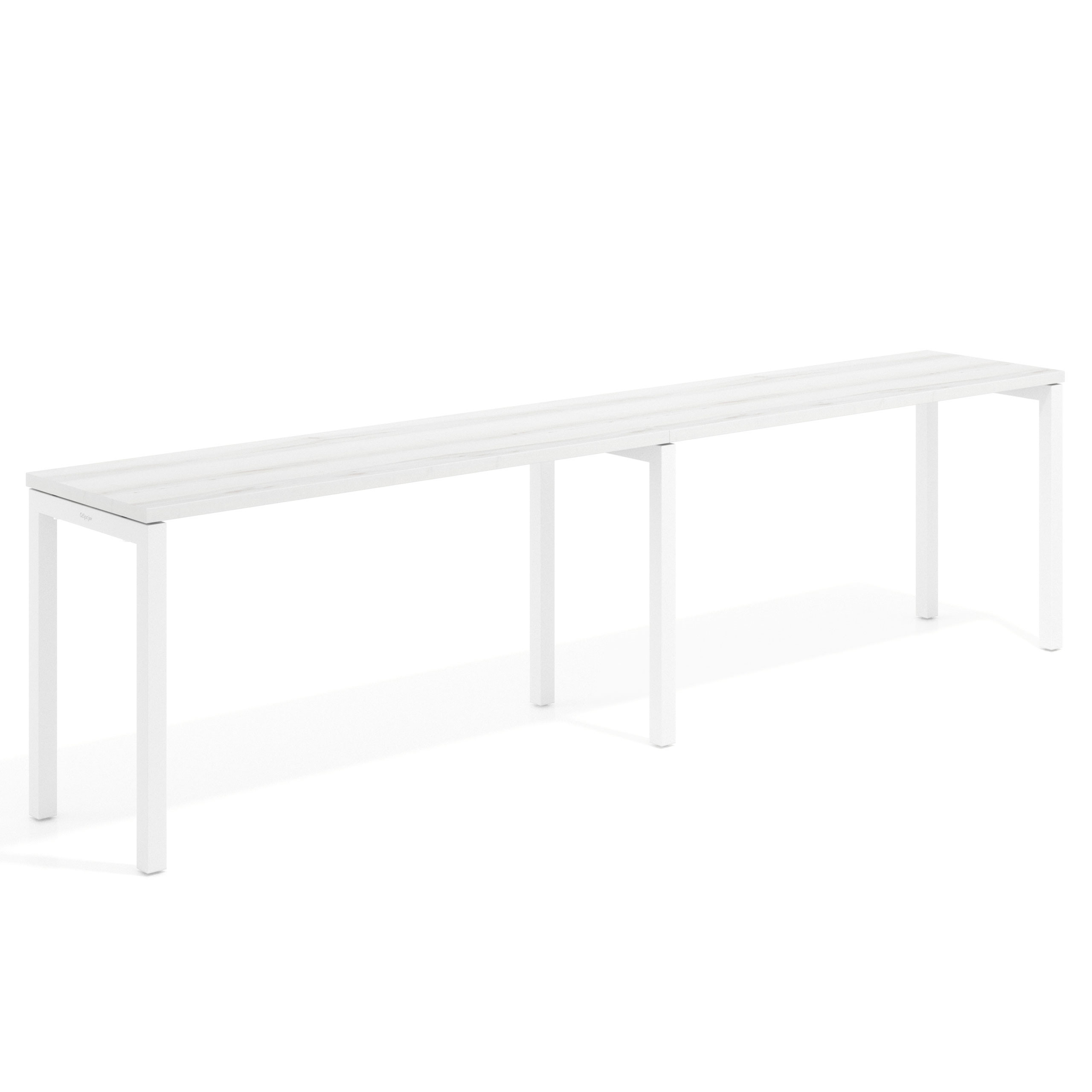 mesa multipuesto 200x50 albo kube mesa progresiva doble fondo 50cm recto 1