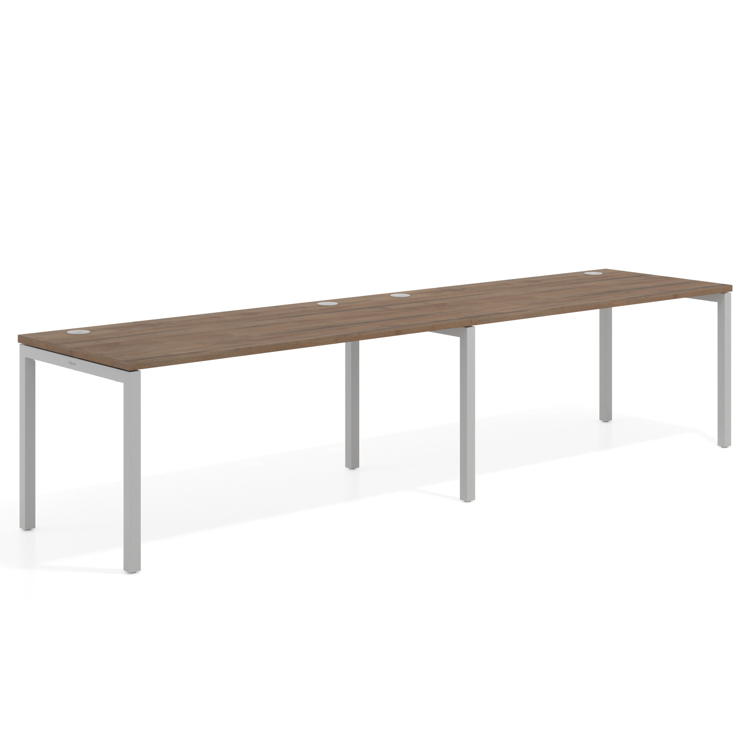 mesa multipuesto 200x80 noce sabi kube mesa progresiva doble fondo 80cm recto 1