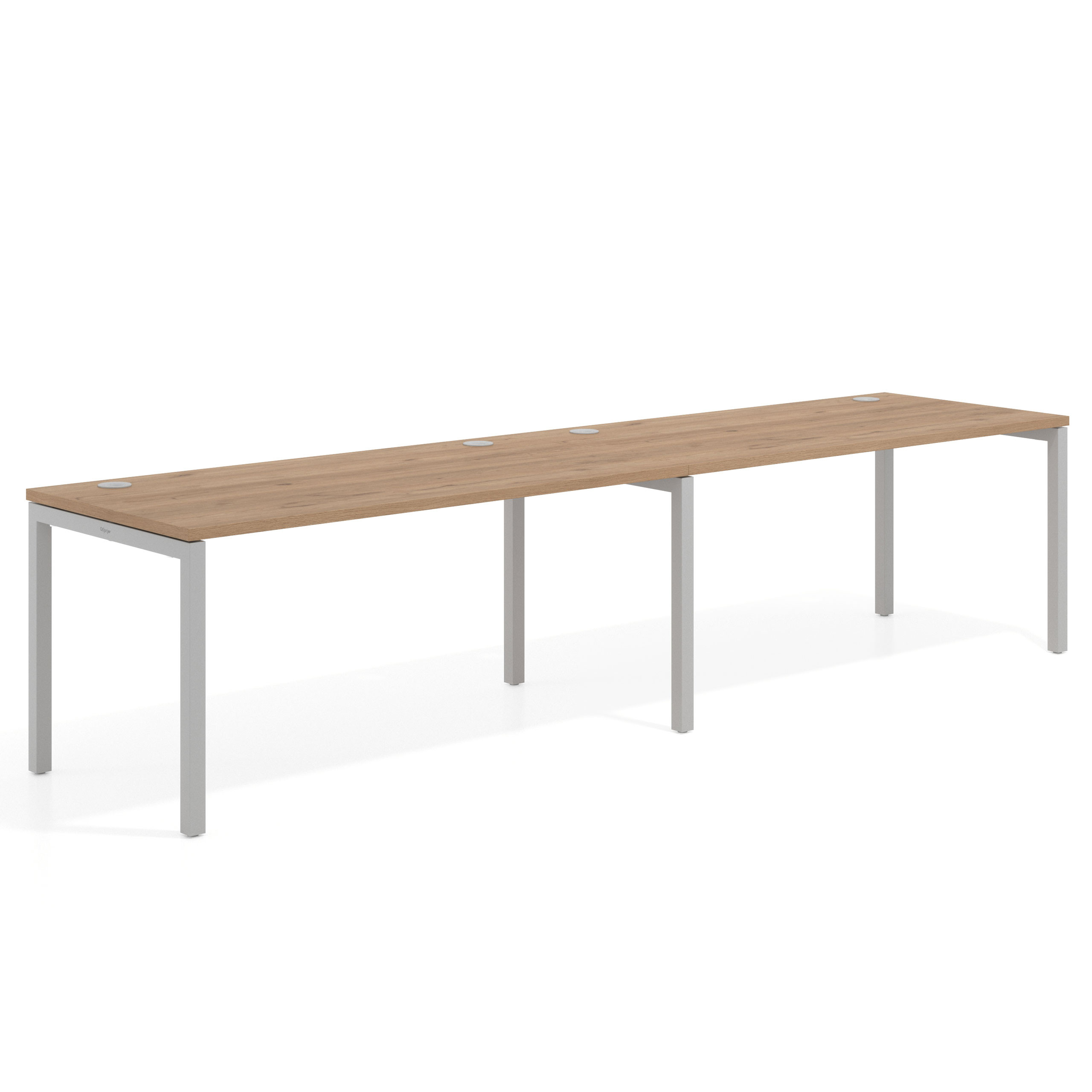 mesa multipuesto 200x80 naturale kube mesa progresiva doble fondo 80cm recto 1