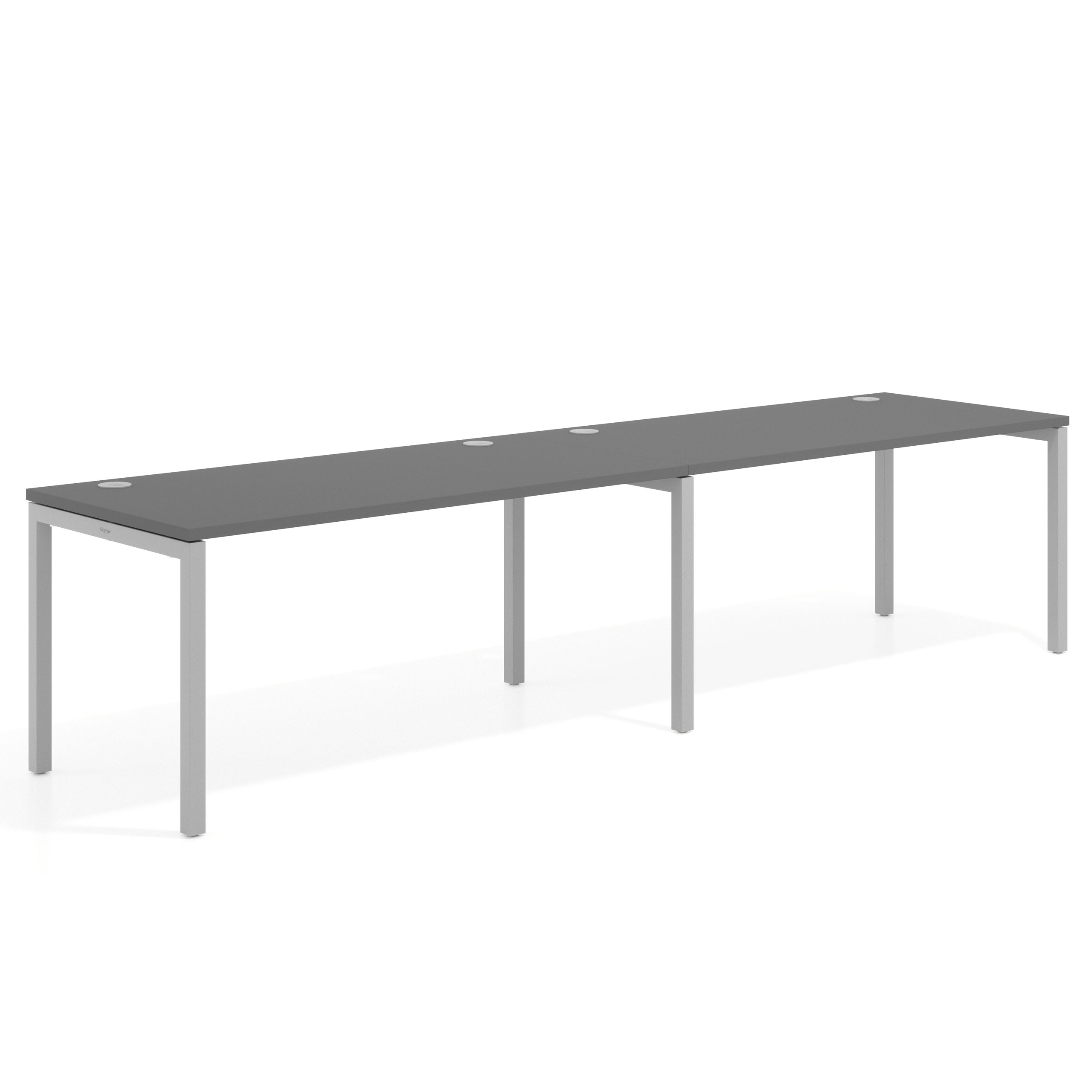 mesa multipuesto 160x80 gris tormenta kube mesa progresiva doble fondo 80cm recto 1