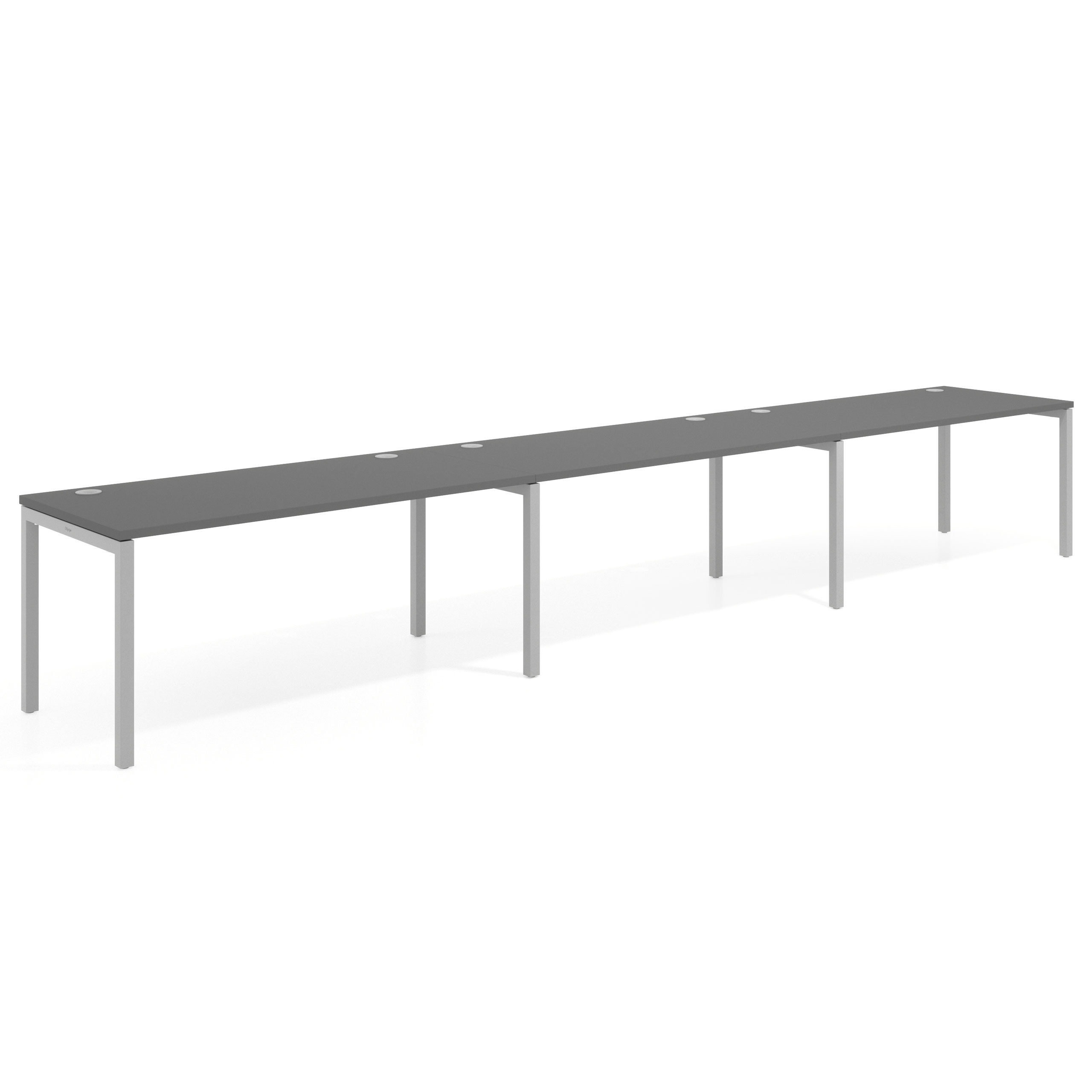 mesa multipuesto 420x80 gris tormenta kube mesa progresiva triple fondo 80cm recto 1