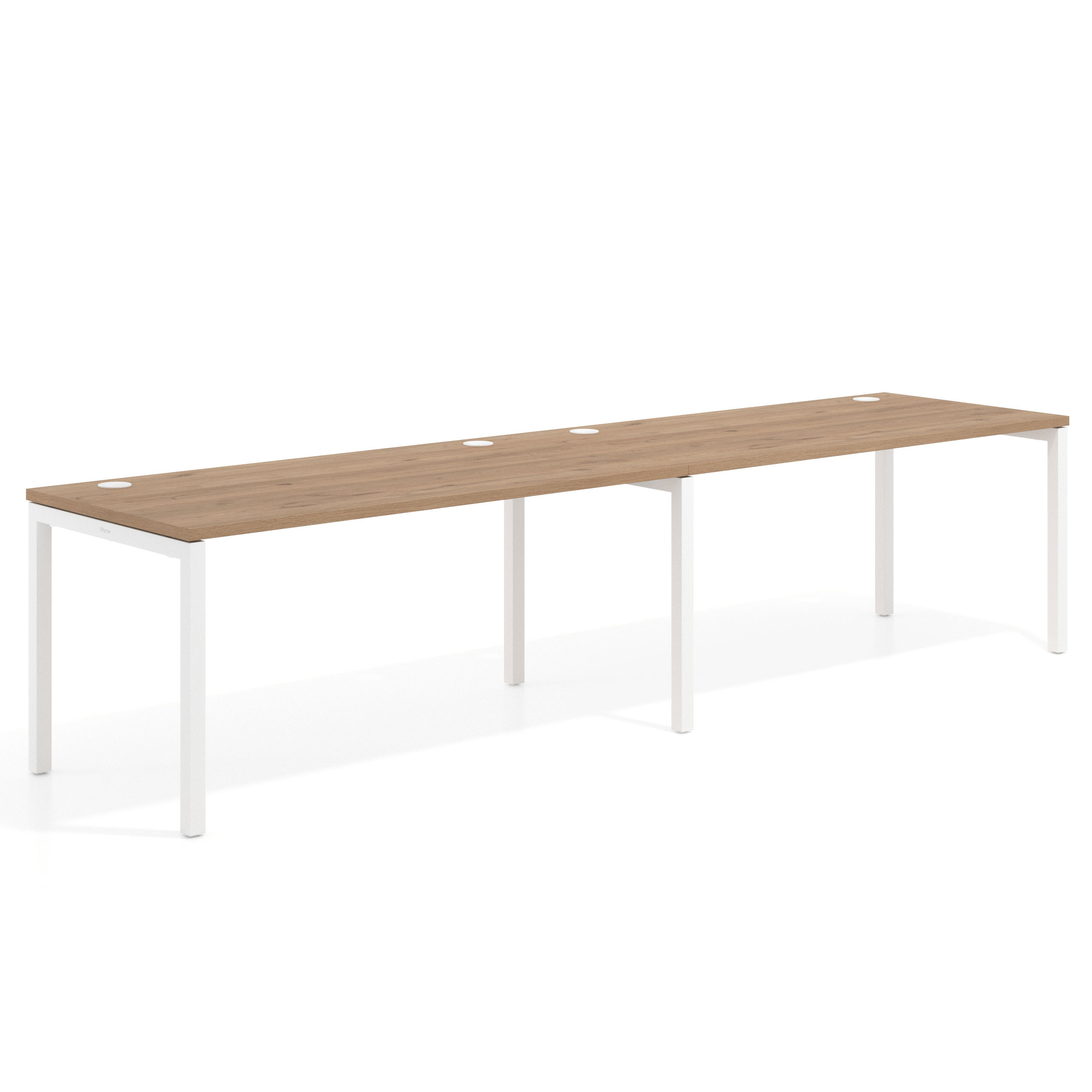 mesa multipuesto 200x80 naturale kube mesa progresiva doble fondo 80cm recto 1