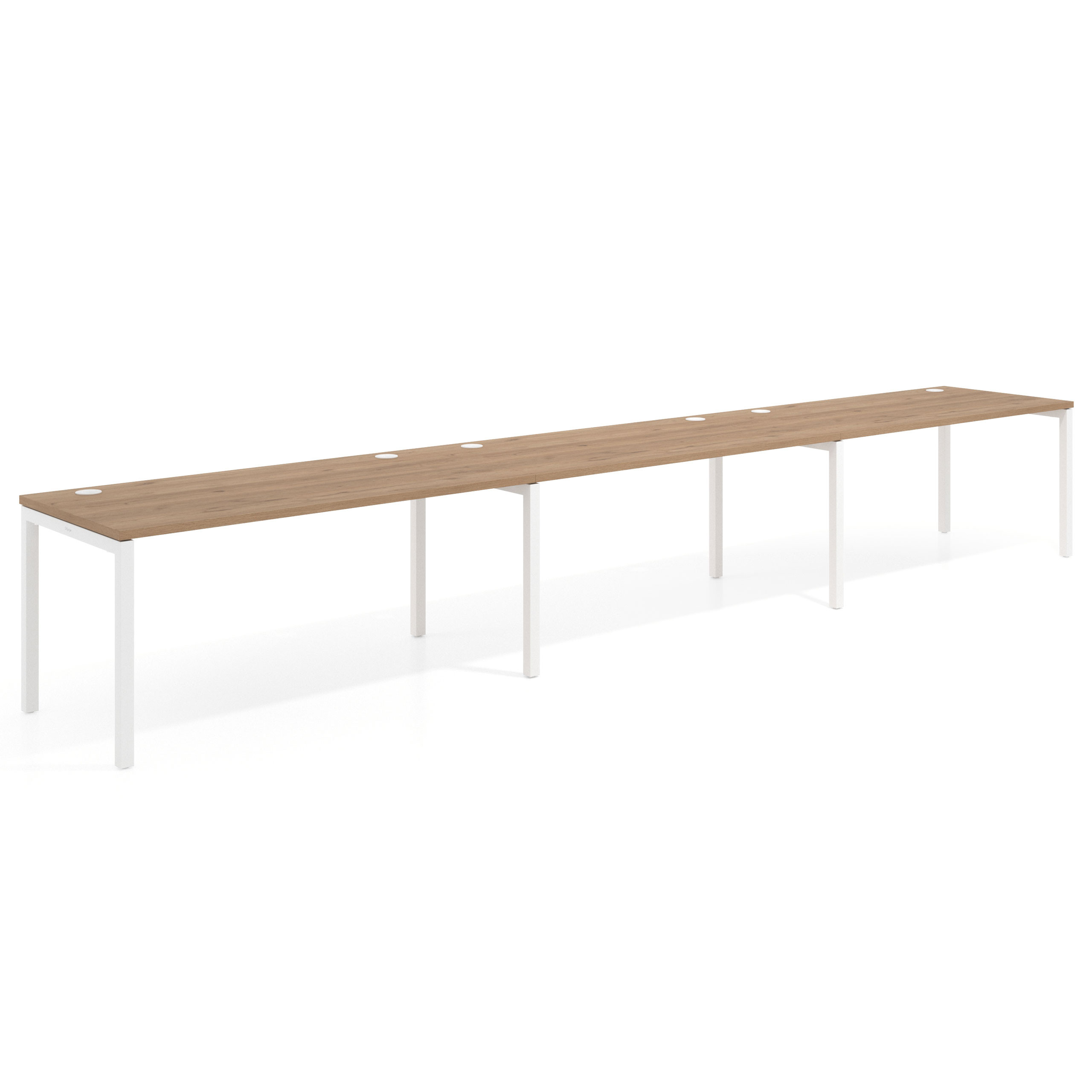 mesa multipuesto 300x80 naturale kube mesa progresiva triple fondo 80cm recto 1