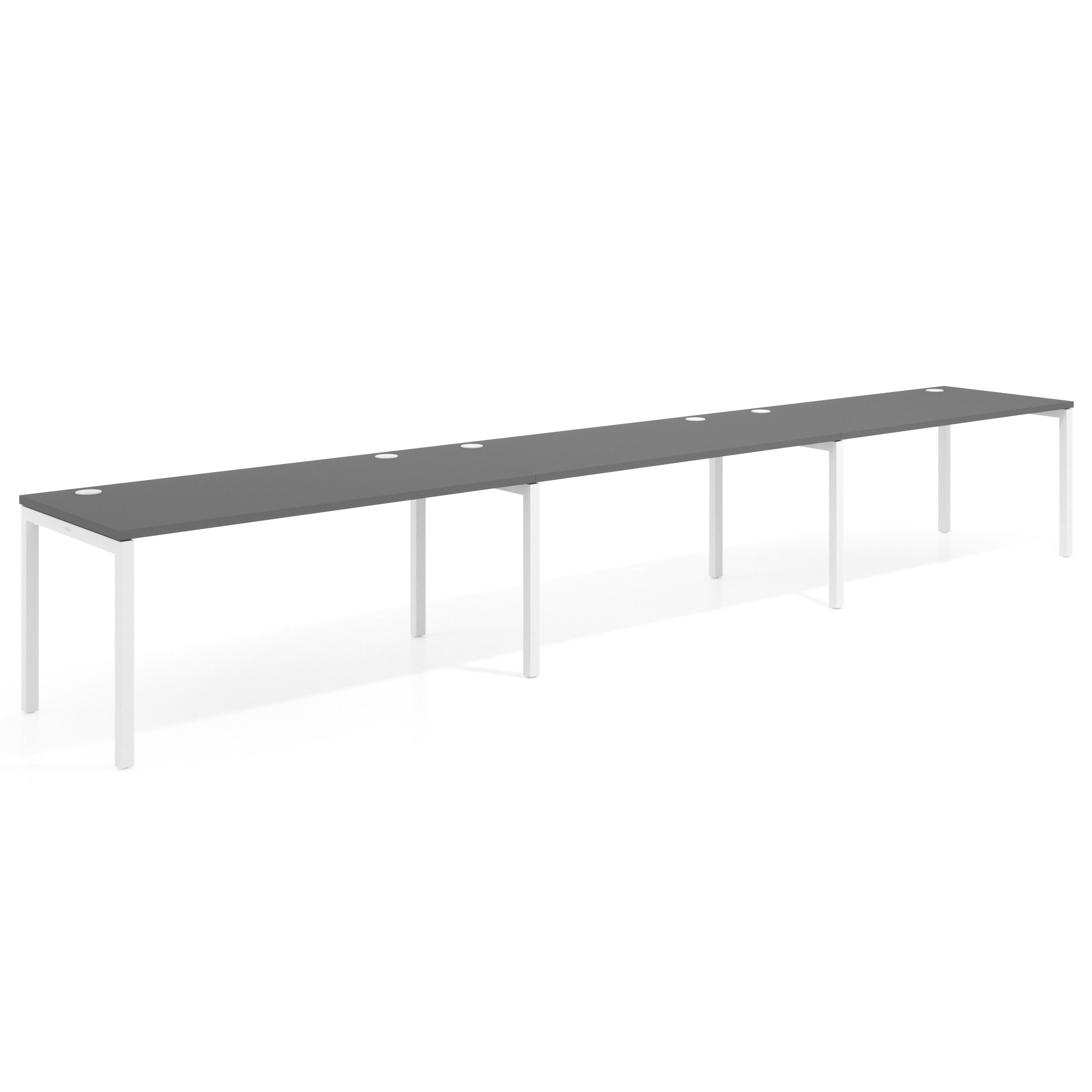 mesa multipuesto 420x80 gris tormenta kube mesa progresiva triple fondo 80cm recto 1