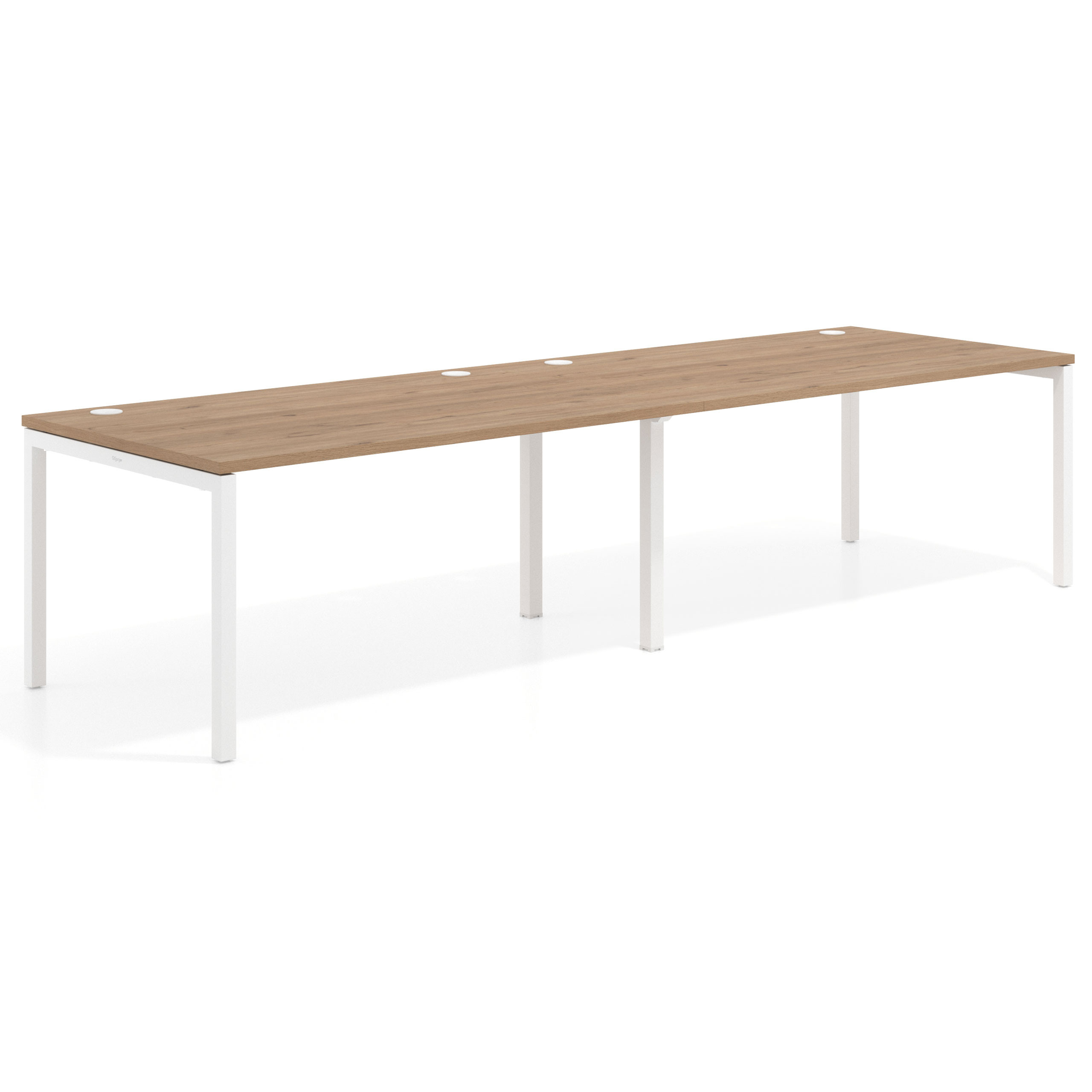 mesa multipuesto 320x100 naturale kube mesa progresiva doble fondo 100cm recto 1