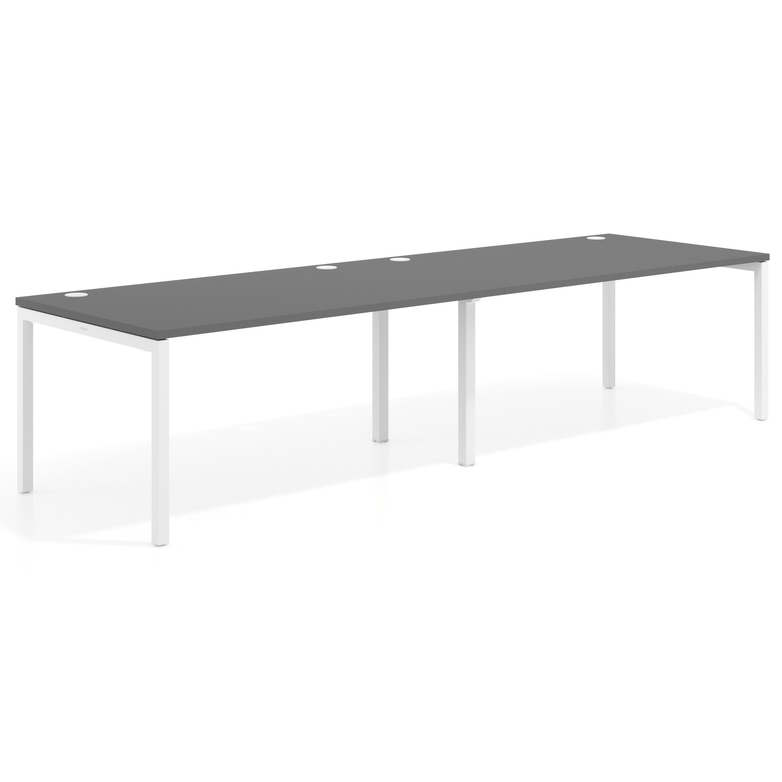 mesa multipuesto 200x100 gris tormenta kube mesa progresiva doble fondo 100cm recto 1