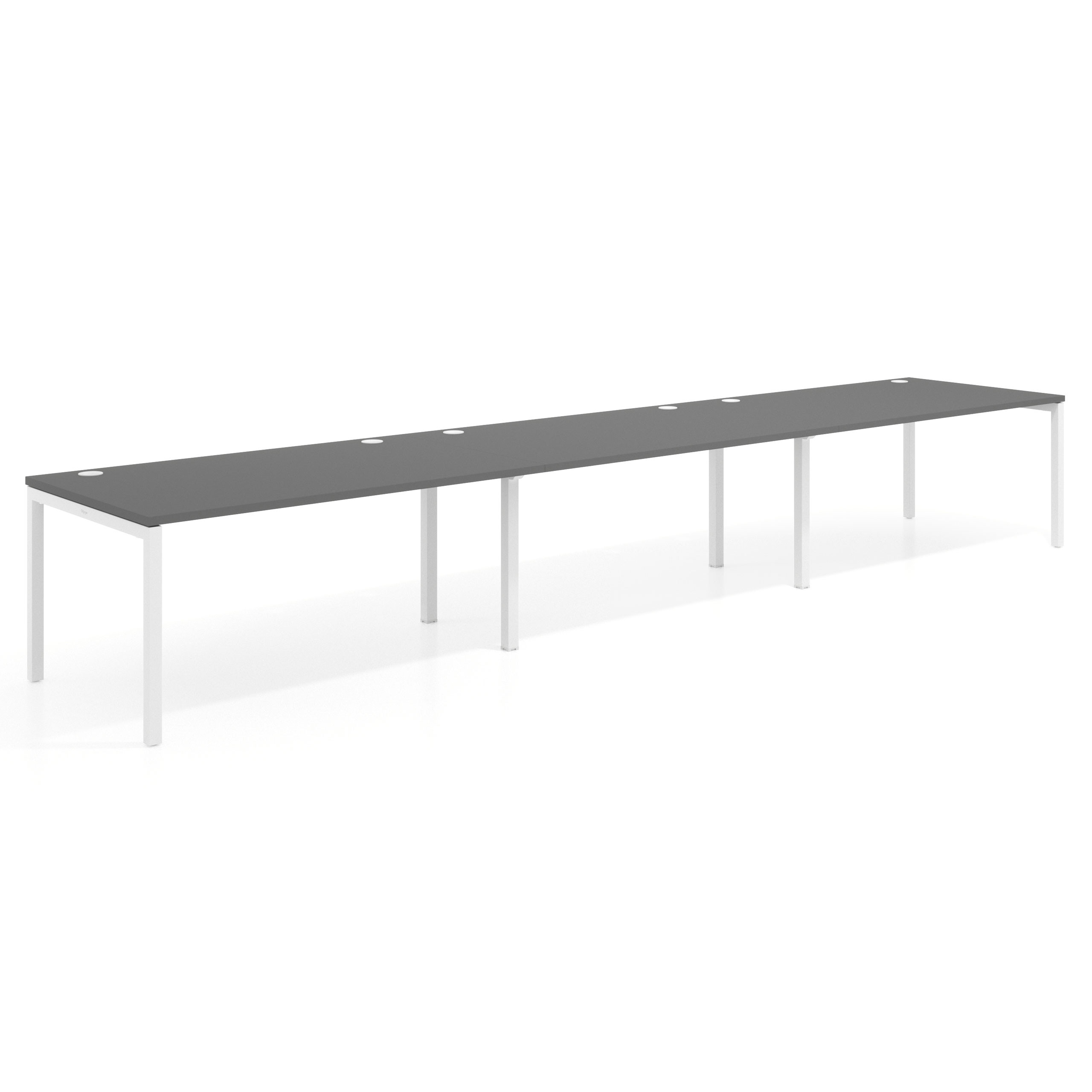 mesa multipuesto 420x100 gris tormenta kube mesa progresiva triple fondo 100cm recto 1