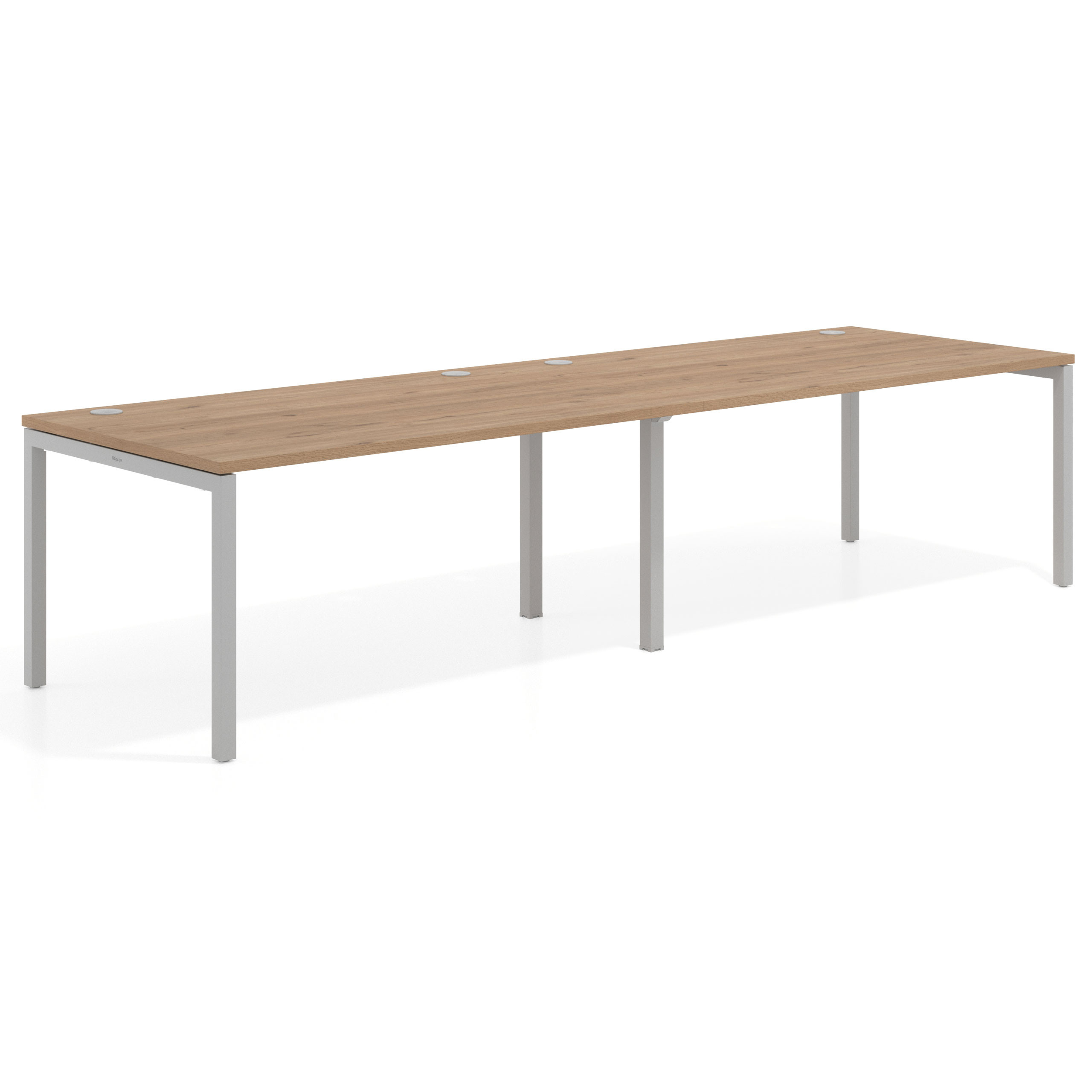 mesa multipuesto 200x100 naturale kube mesa progresiva doble fondo 100cm recto 1