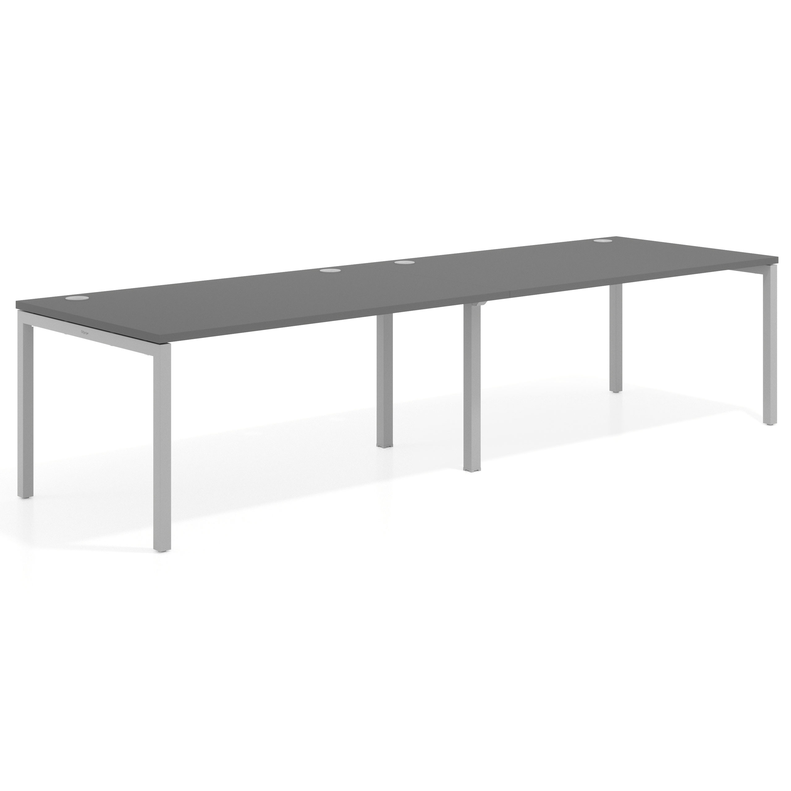 mesa multipuesto 200x100 gris tormenta kube mesa progresiva doble fondo 100cm recto 1