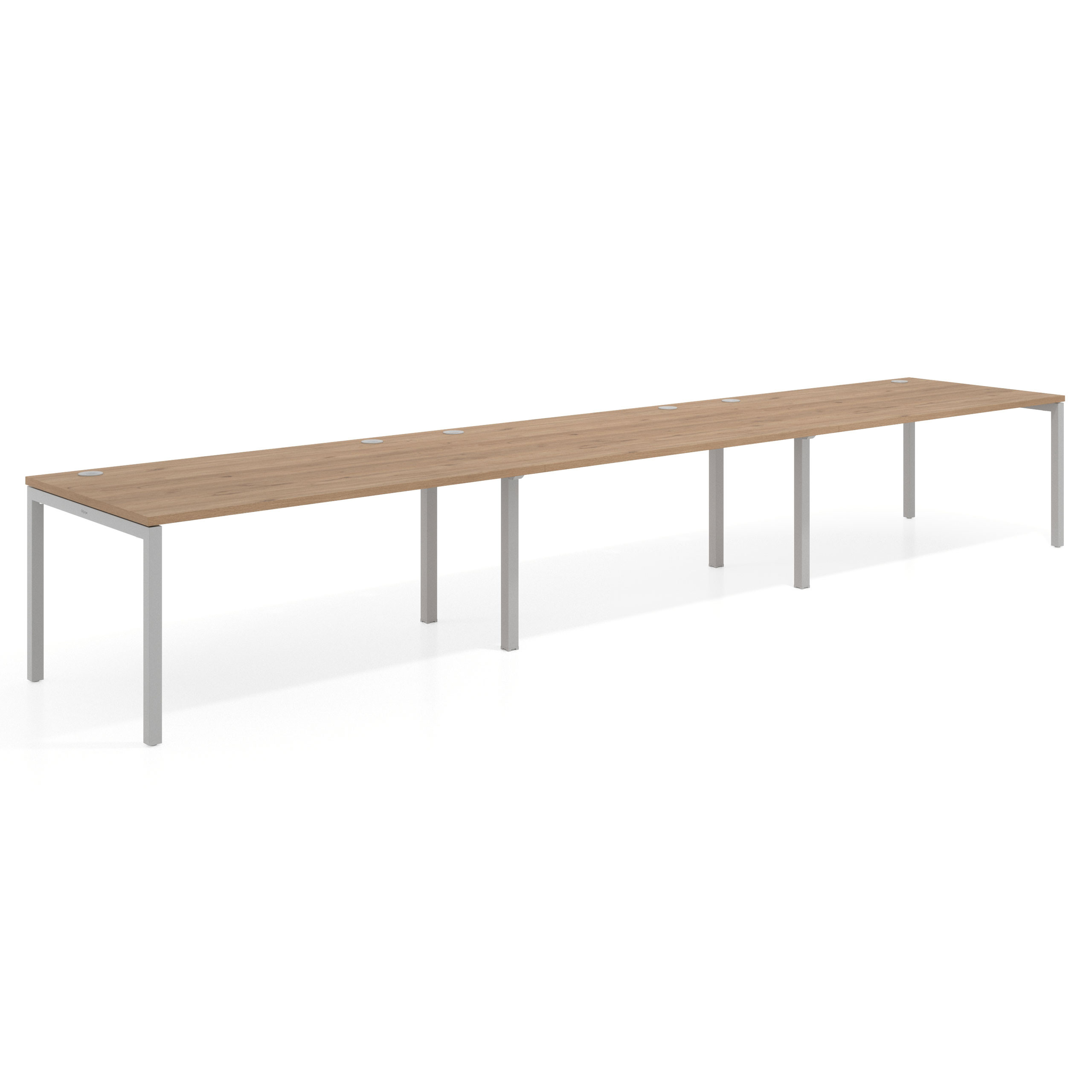 mesa multipuesto 300x100 naturale kube mesa progresiva triple fondo 100cm recto 1