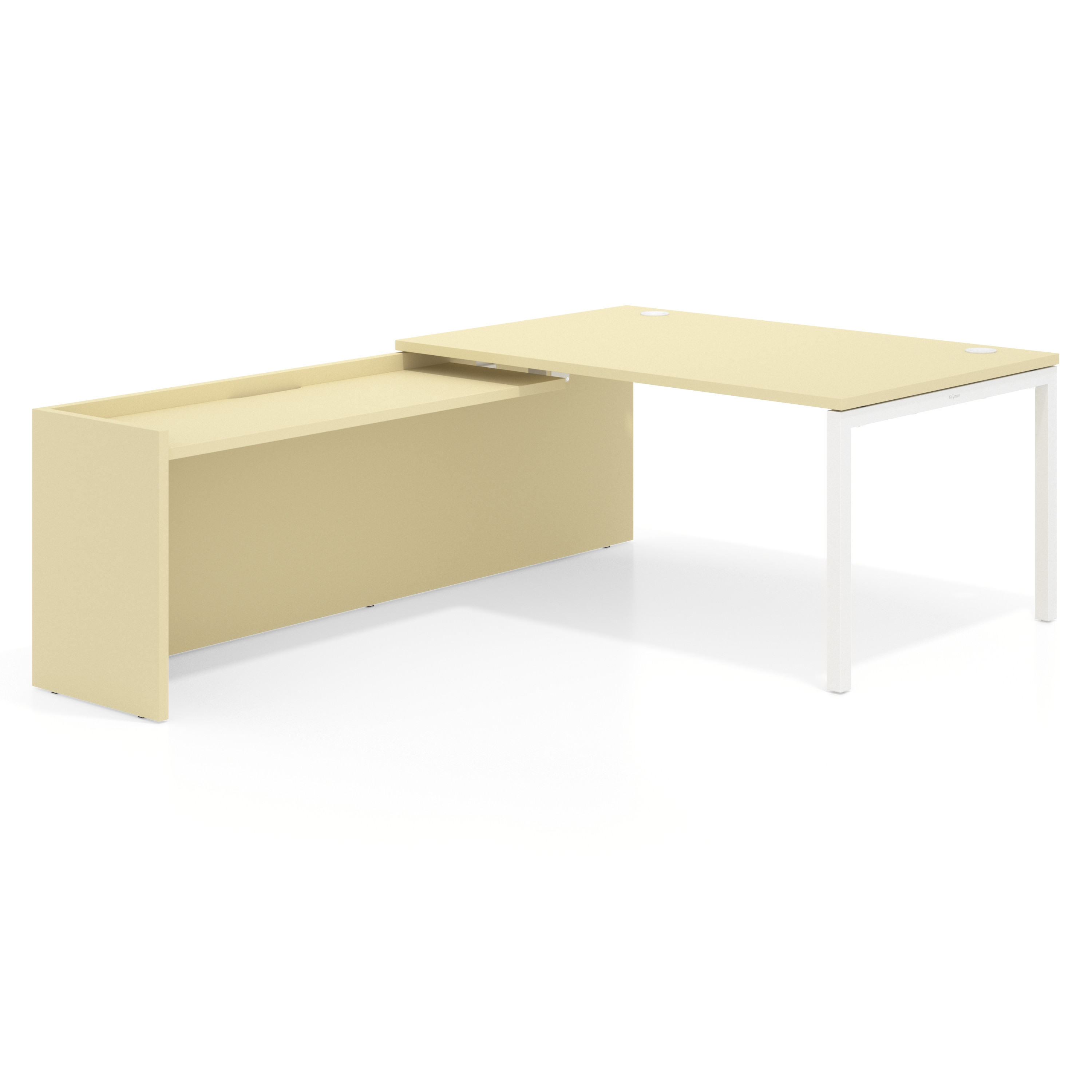 mesa en l 160x225 salvia kube mesa con ala fondo 100cm recto 1