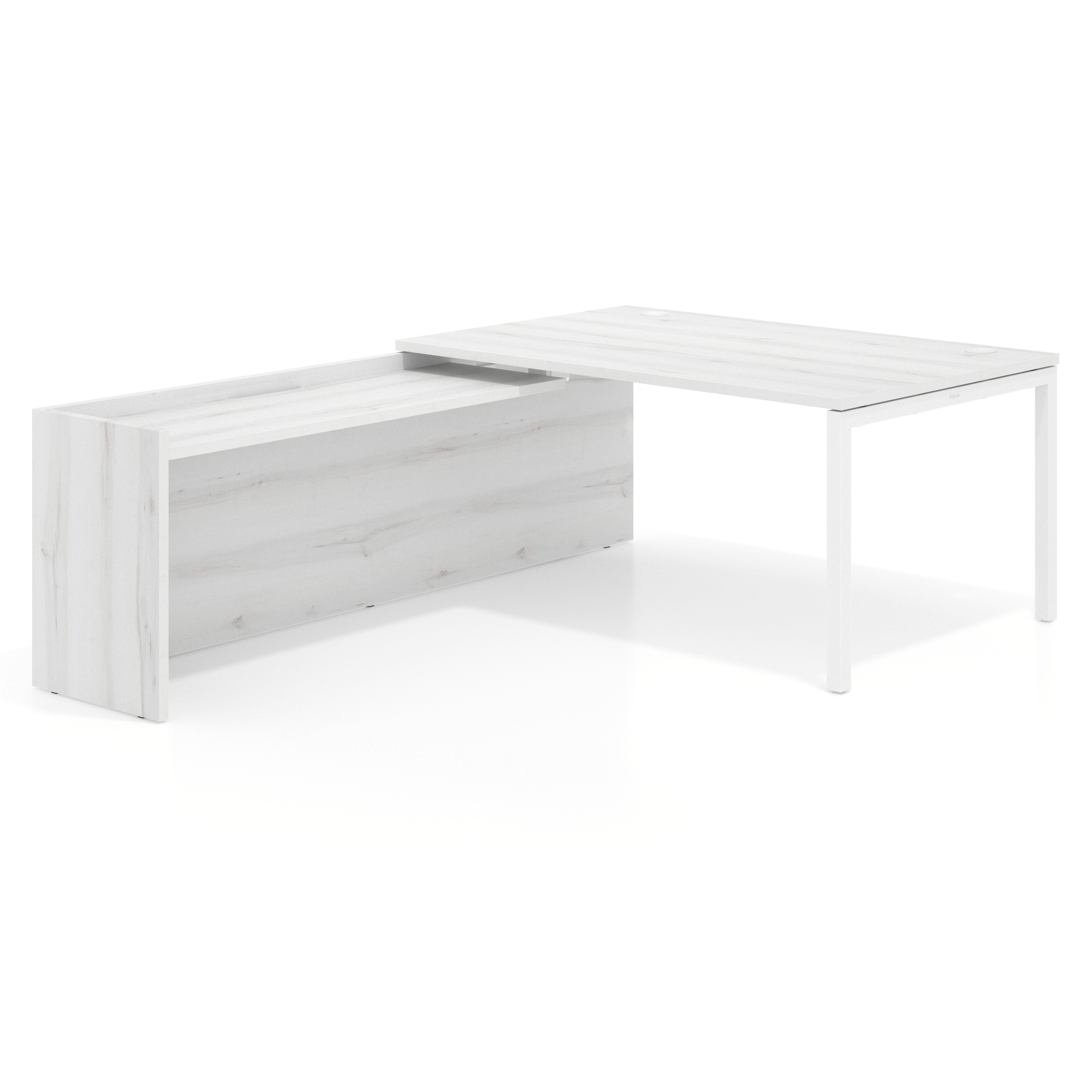 mesa en l 160x225 albo kube mesa con ala fondo 100cm recto 1