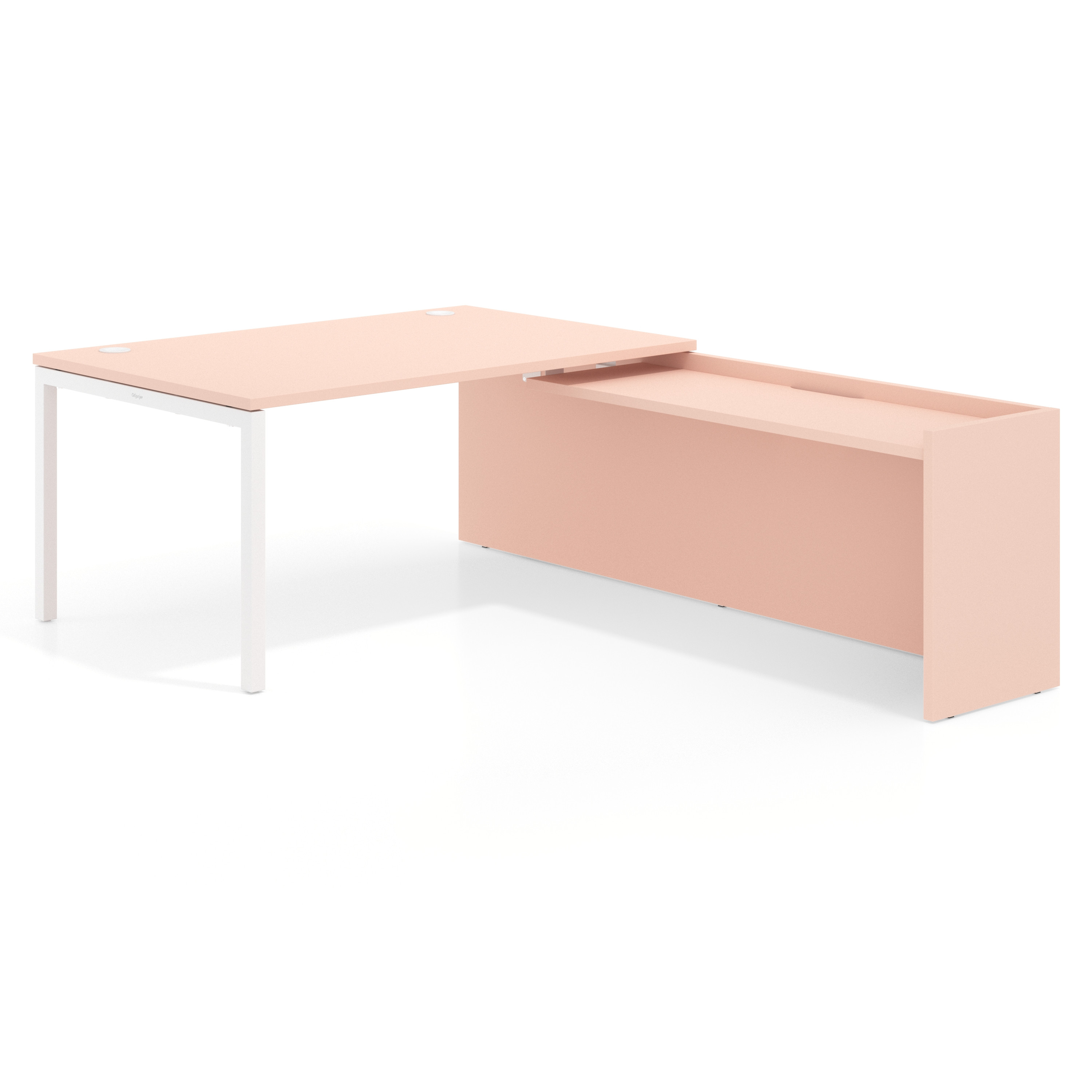 mesa en l 200x225 rosa nube kube mesa con ala fondo 100cm recto 1
