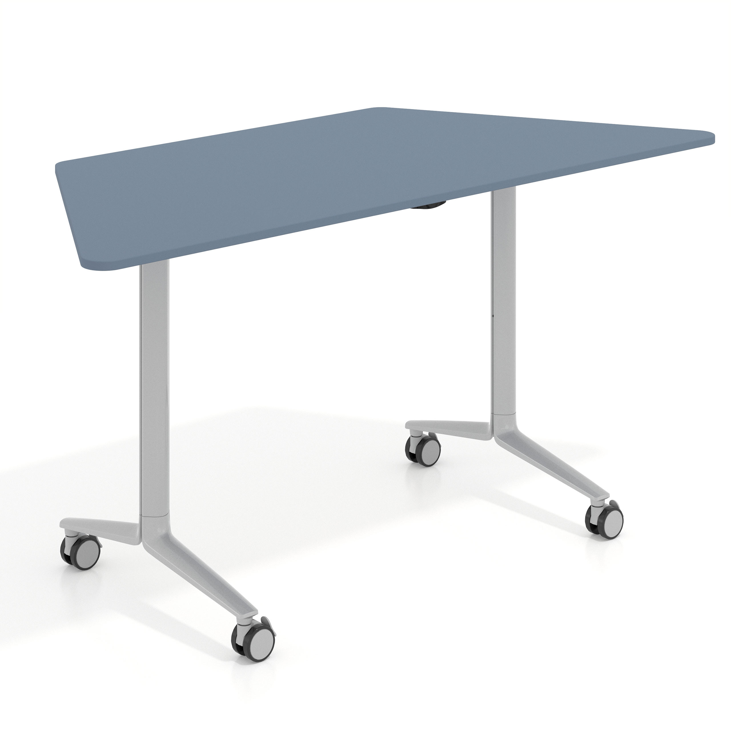 mesa de escritorio plegable 150x65 azul talco pivot mesa plegable trapezoidal 1