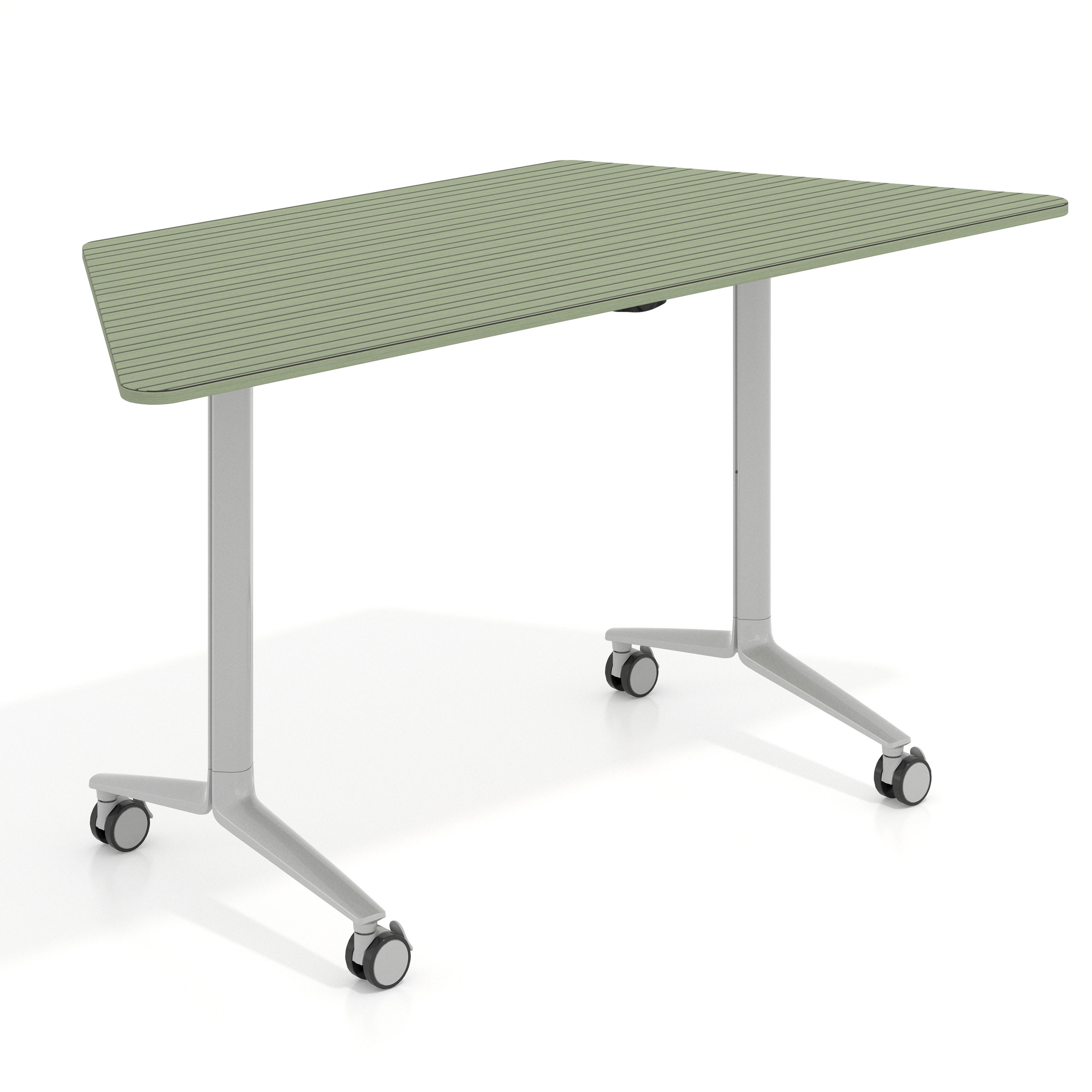 mesa de escritorio plegable 150x65 rayado sauce pivot mesa plegable trapezoidal 1