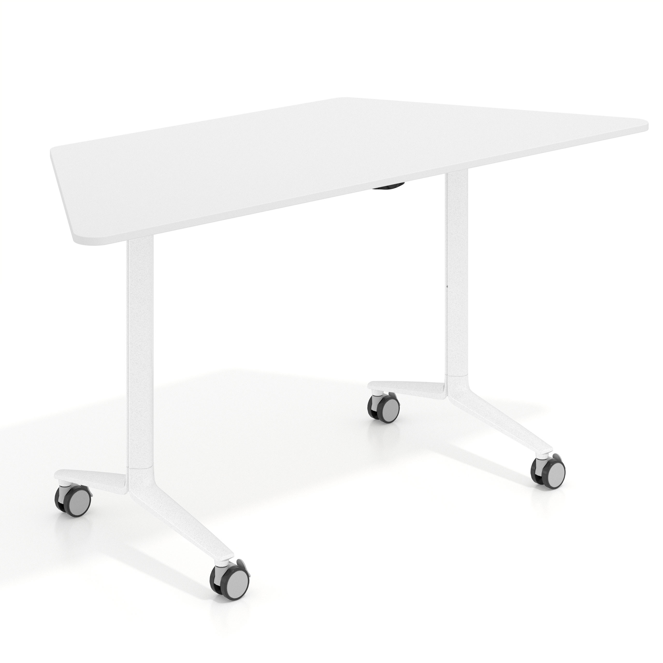 mesa de escritorio plegable 150x65 blanco mate pivot mesa plegable trapezoidal 1