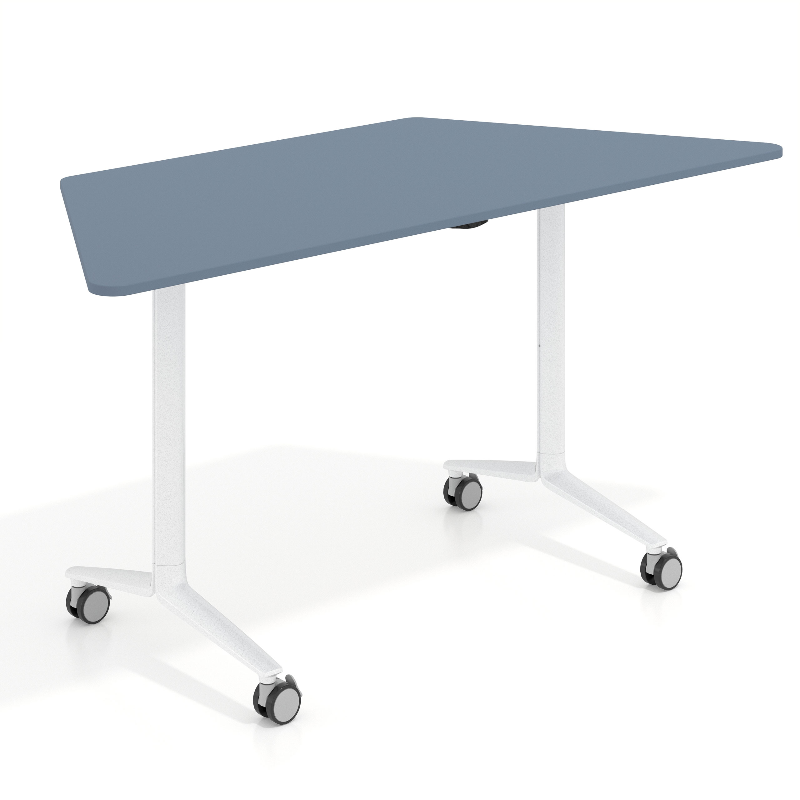 mesa de escritorio plegable 150x65 azul talco pivot mesa plegable trapezoidal 1