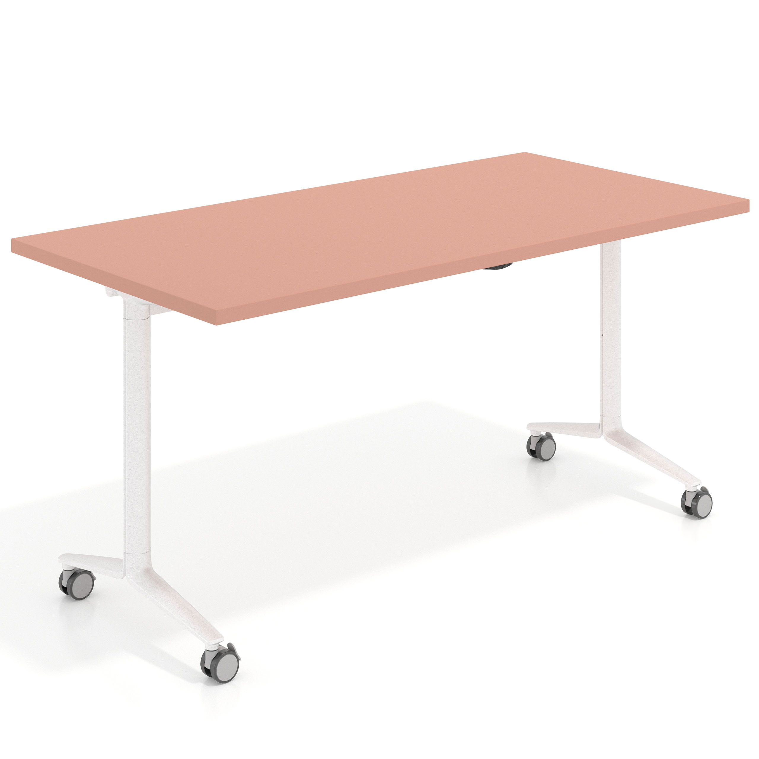mesa de escritorio plegable 150x75 rosa talco pivot mesa plegable rectangular 1
