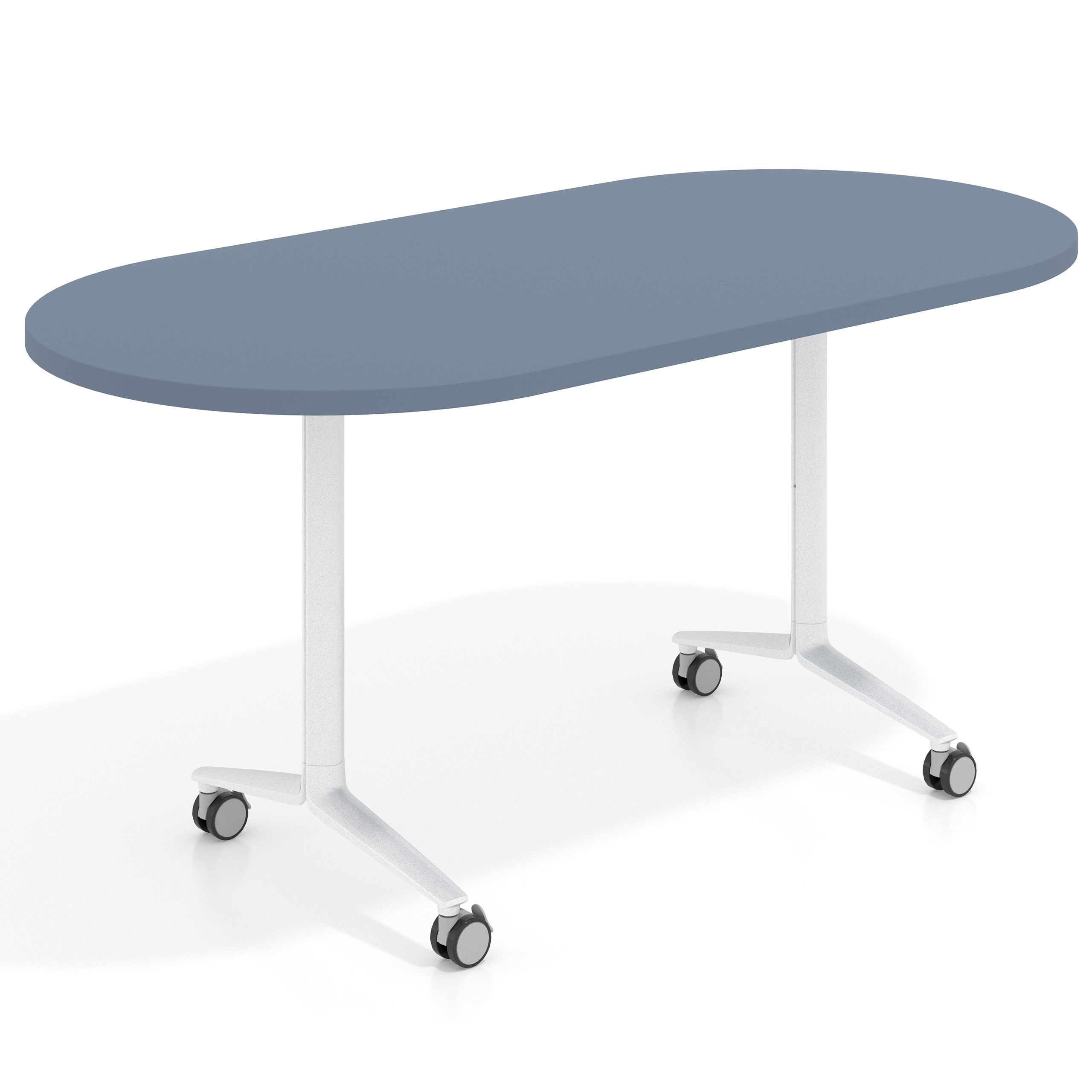 mesa de escritorio plegable 160x80 azul talco pivot mesa plegable ovalada 1