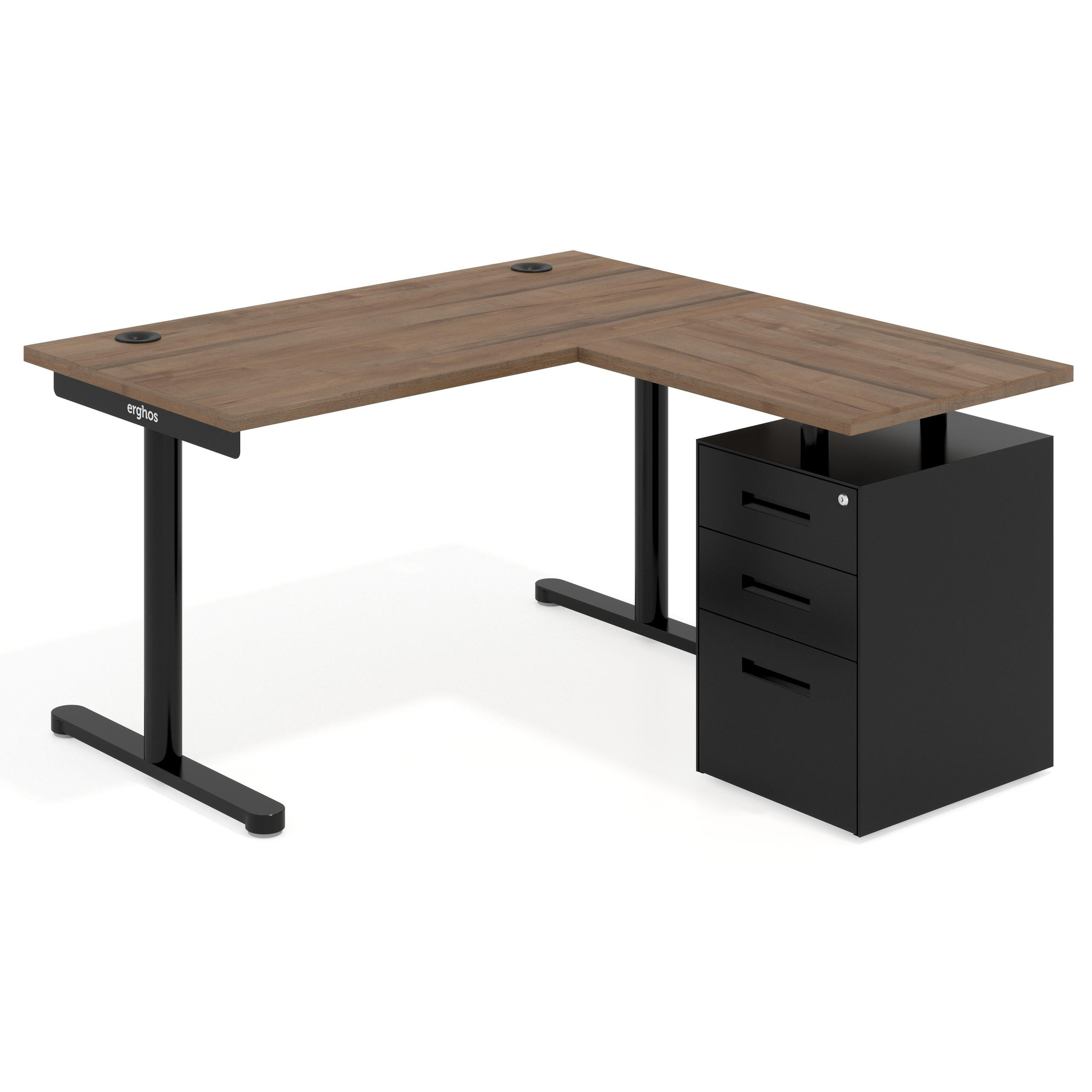 mesa en l 140x138 noce sabi tdesk mesa con ala corta pedestal metal recto 1