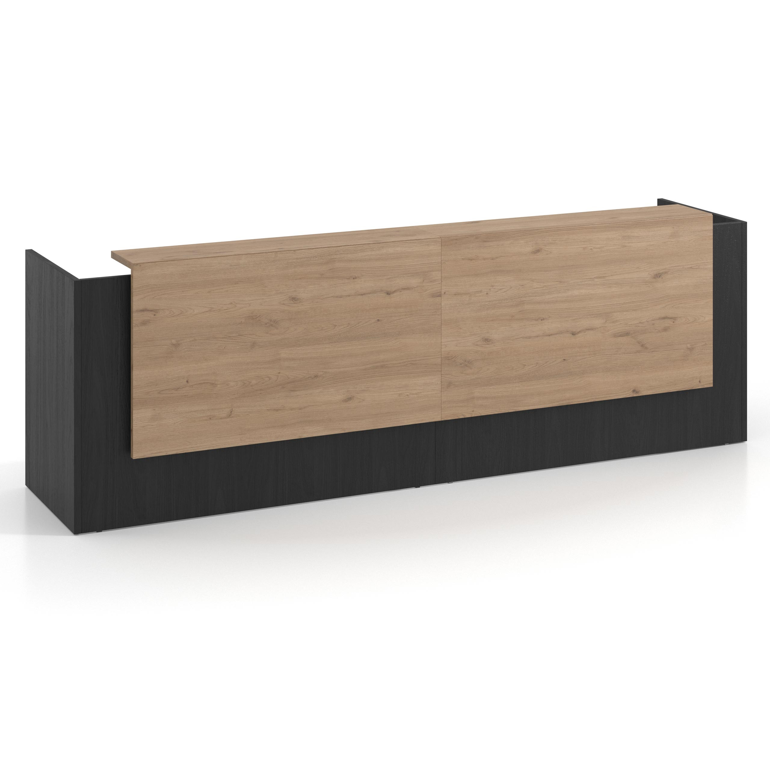mostrador de recepcion 246x75 bocamina naturale welcome mostrador doble con doble encimera larga 1