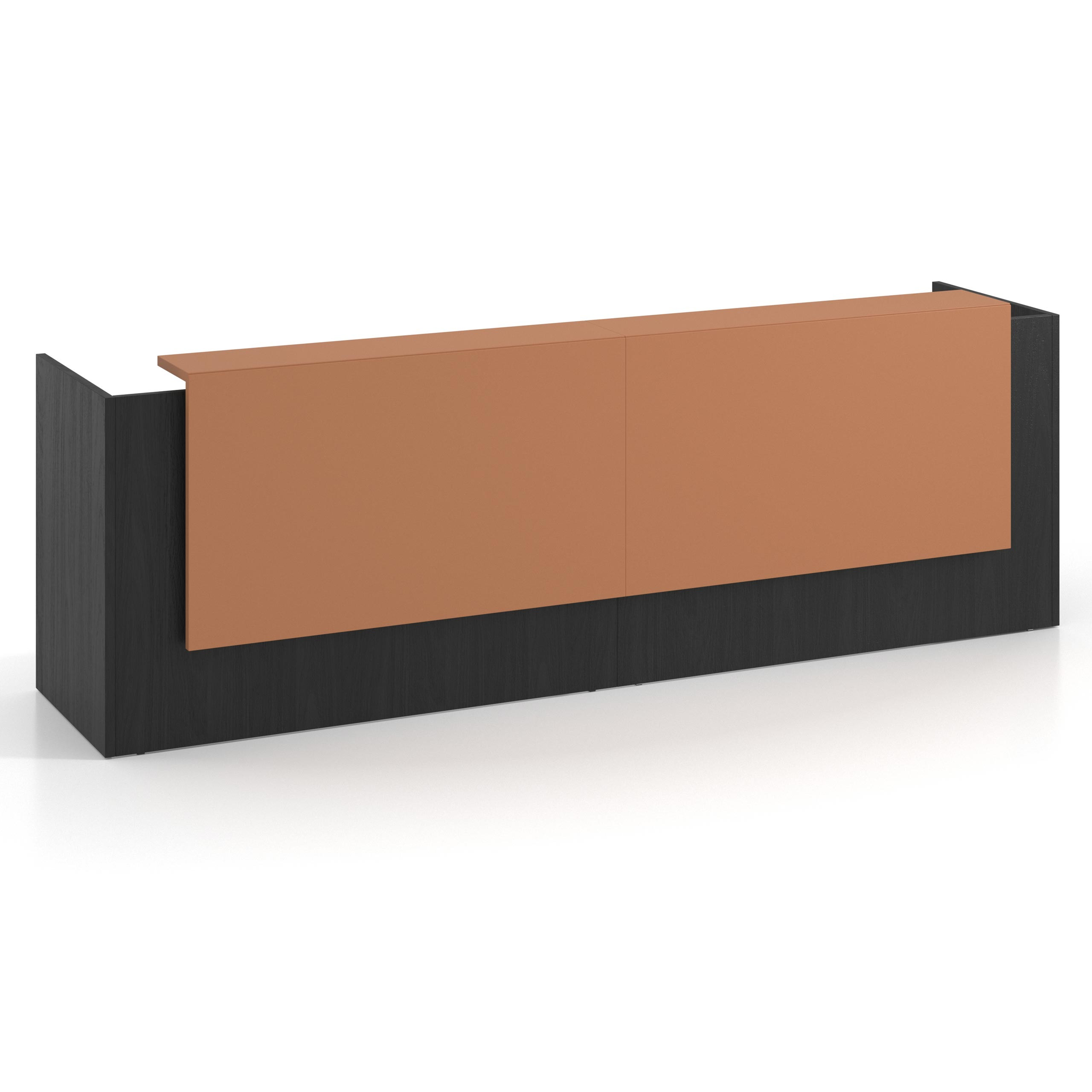 mostrador de recepcion 246x75 bocamina terracota welcome mostrador doble con doble encimera larga 1