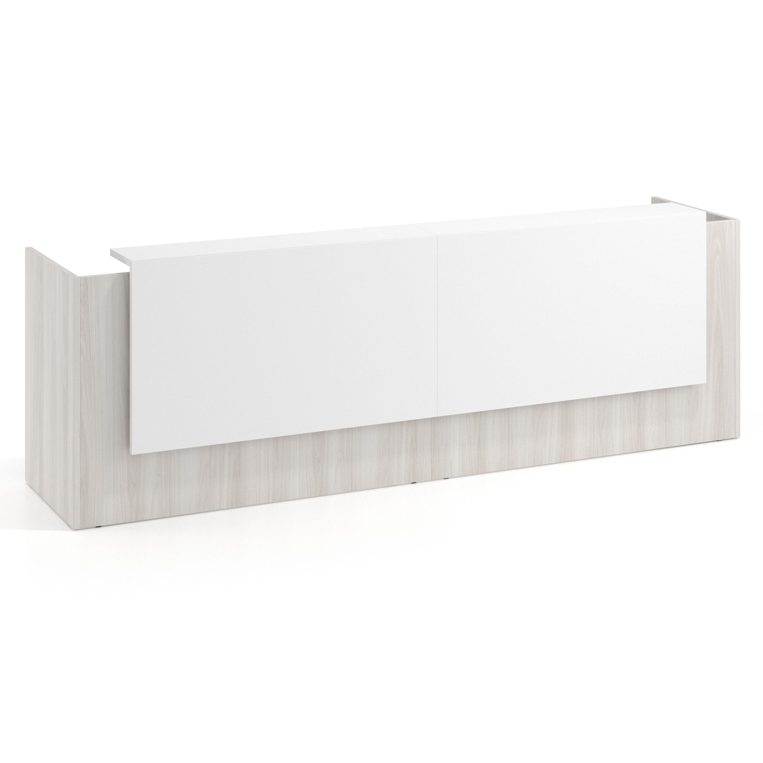 mostrador de recepcion 246x75 california blanco mate welcome mostrador doble con doble encimera larga 1