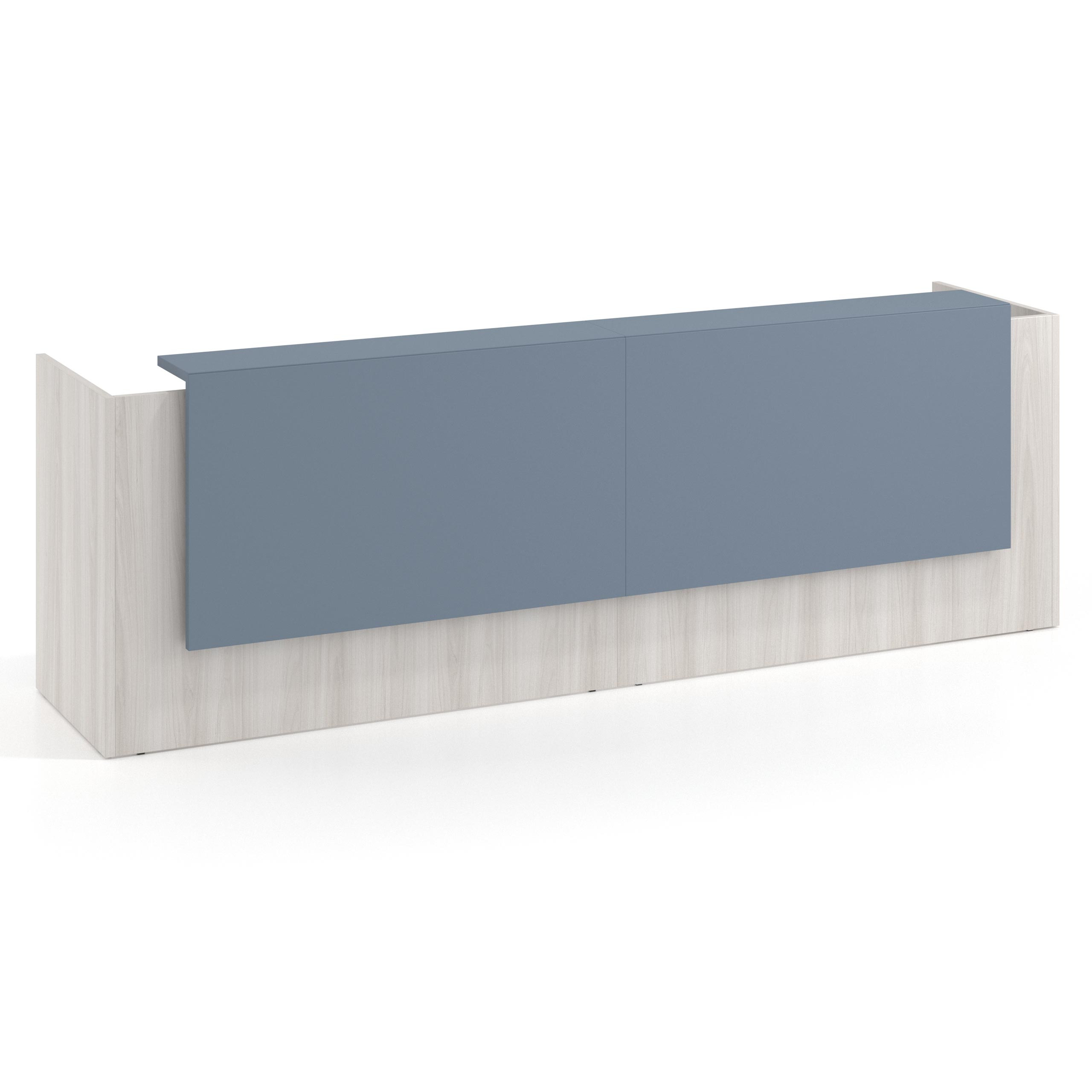 mostrador de recepcion 246x75 california azul talco welcome mostrador doble con doble encimera larga 1