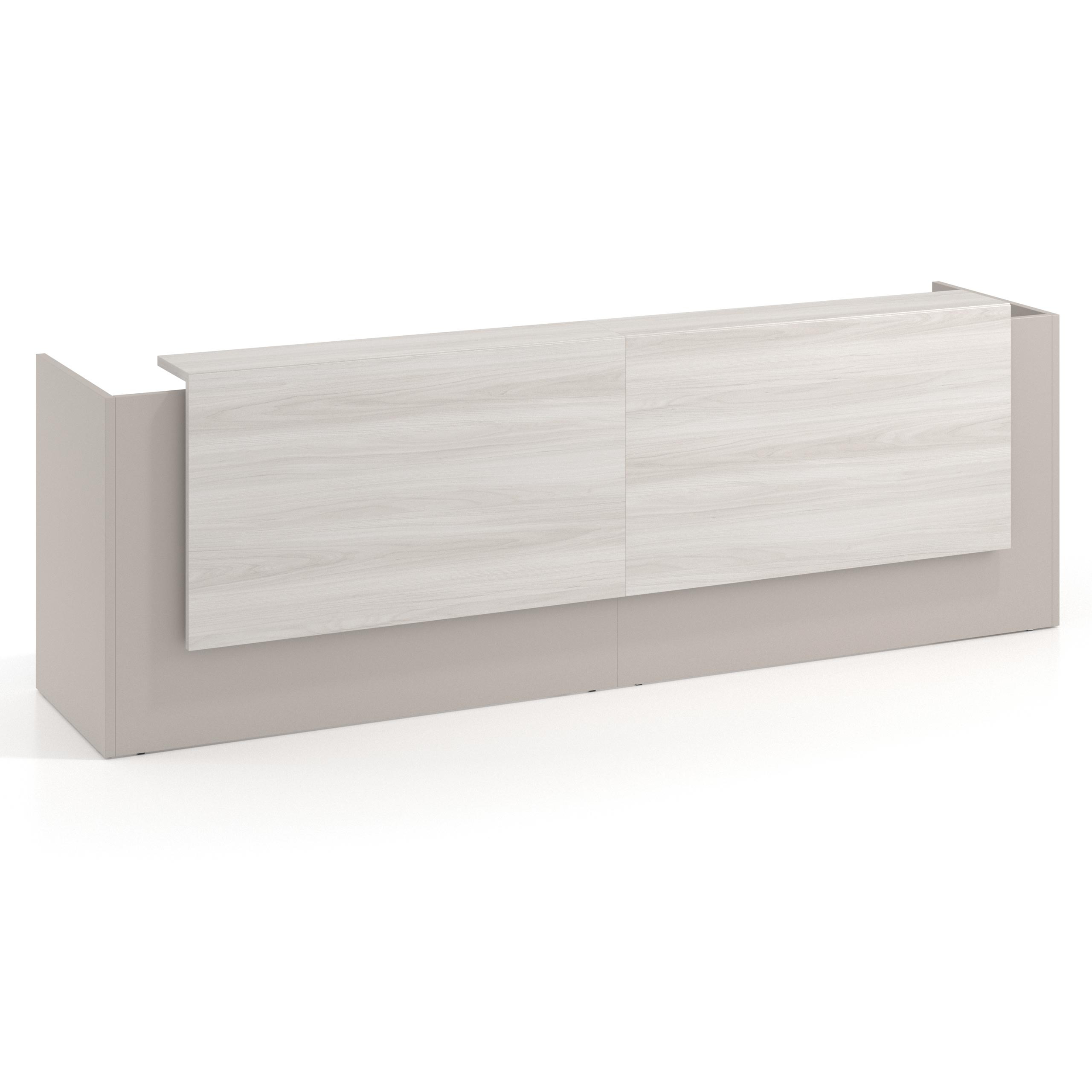 mostrador de recepcion 246x75 gris coco california welcome mostrador doble con doble encimera larga 1