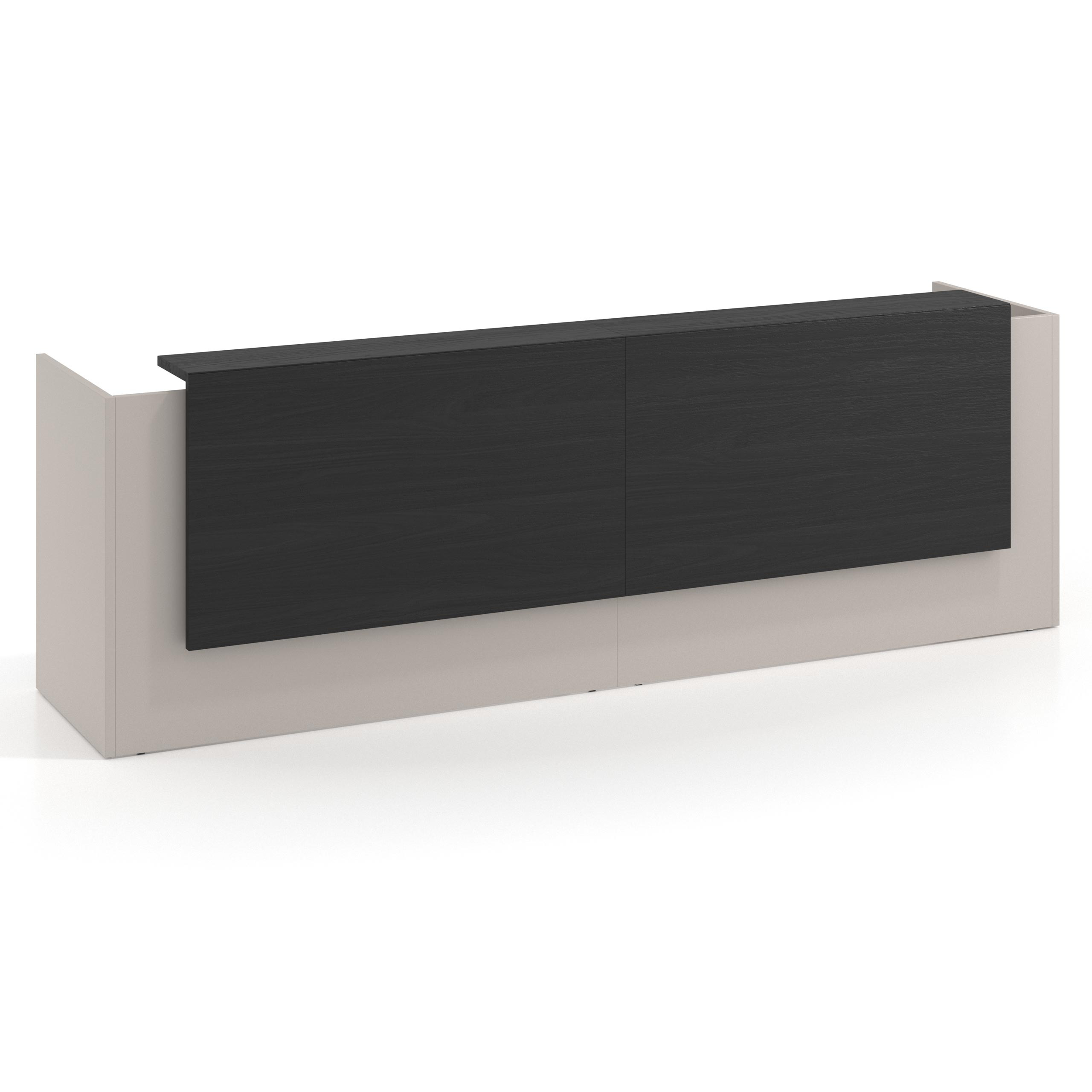 mostrador de recepcion 286x75 gris coco bocamina welcome mostrador doble con doble encimera larga 1